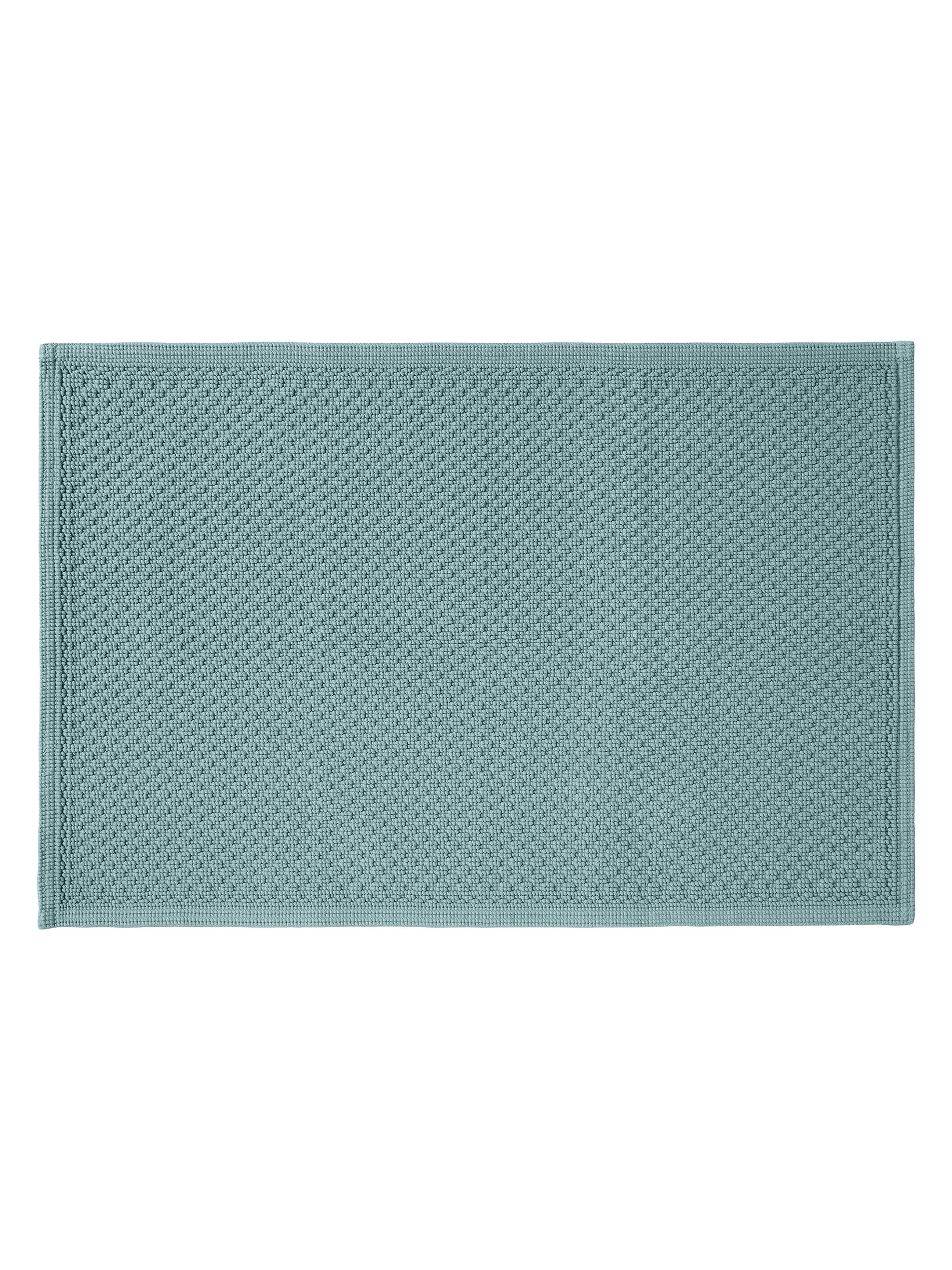 Coyuchi Moonstone Organic Bath Rug - Pacific Blue