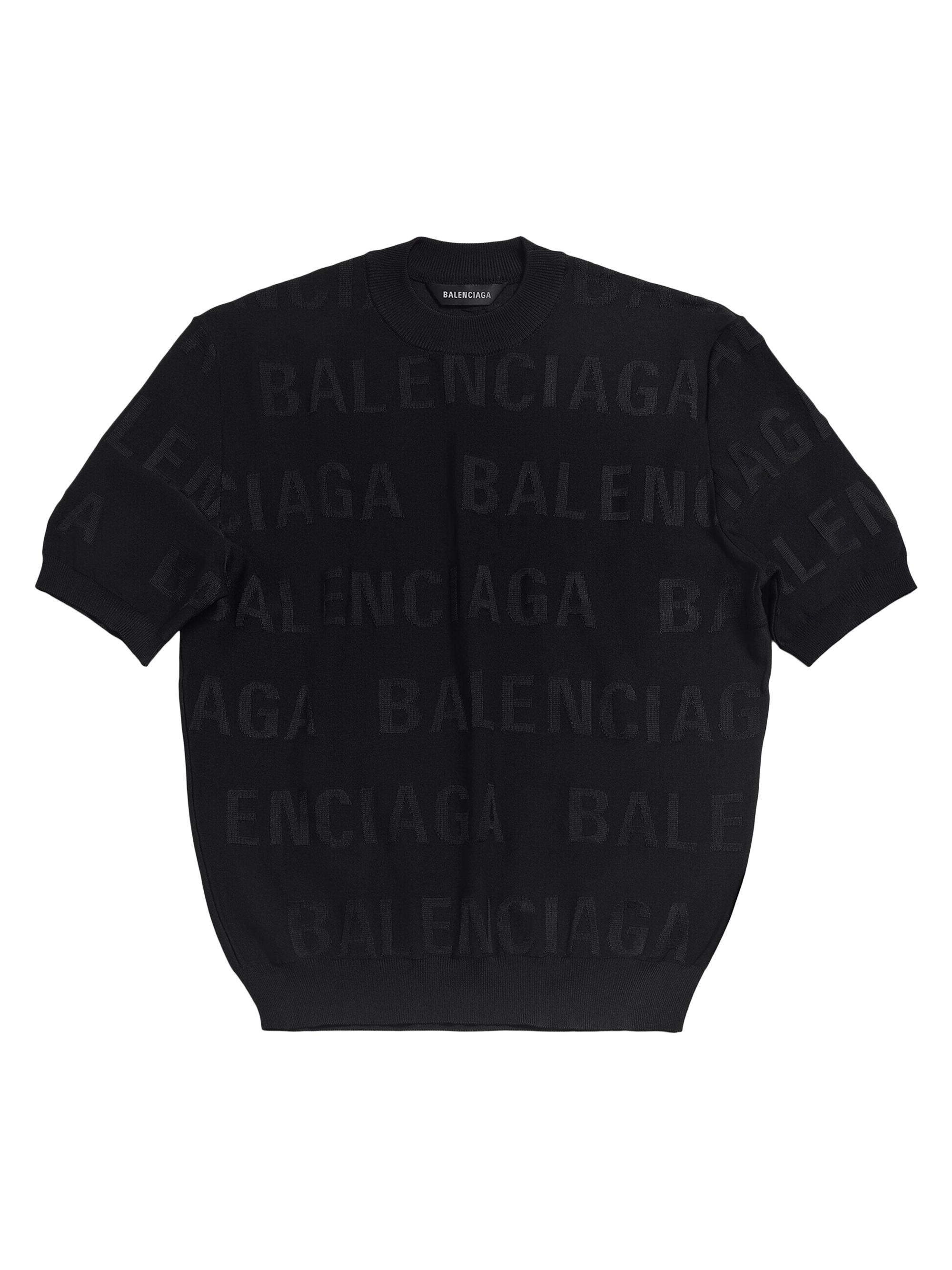 Balenciaga Women's Bal Horizontal Allover Sweater - Black