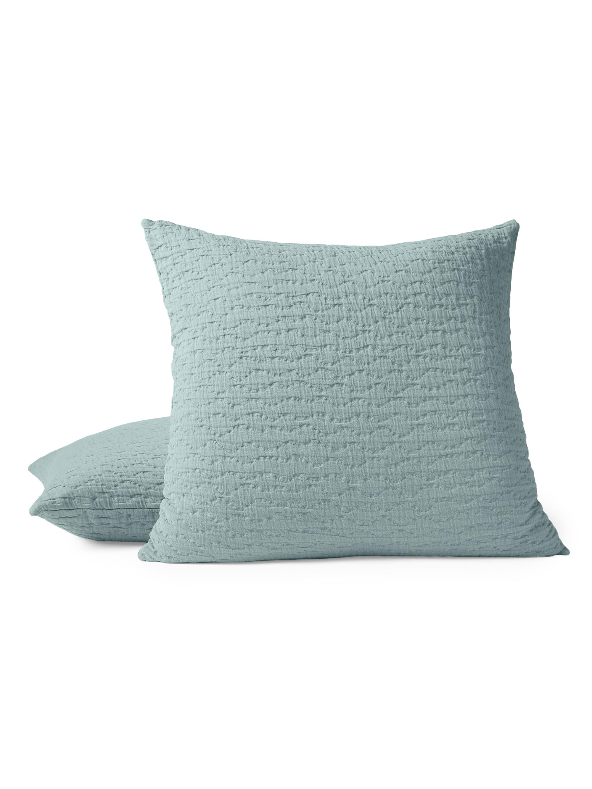 Coyuchi Pescadero Matelasse Organic Sham - Tidal European
