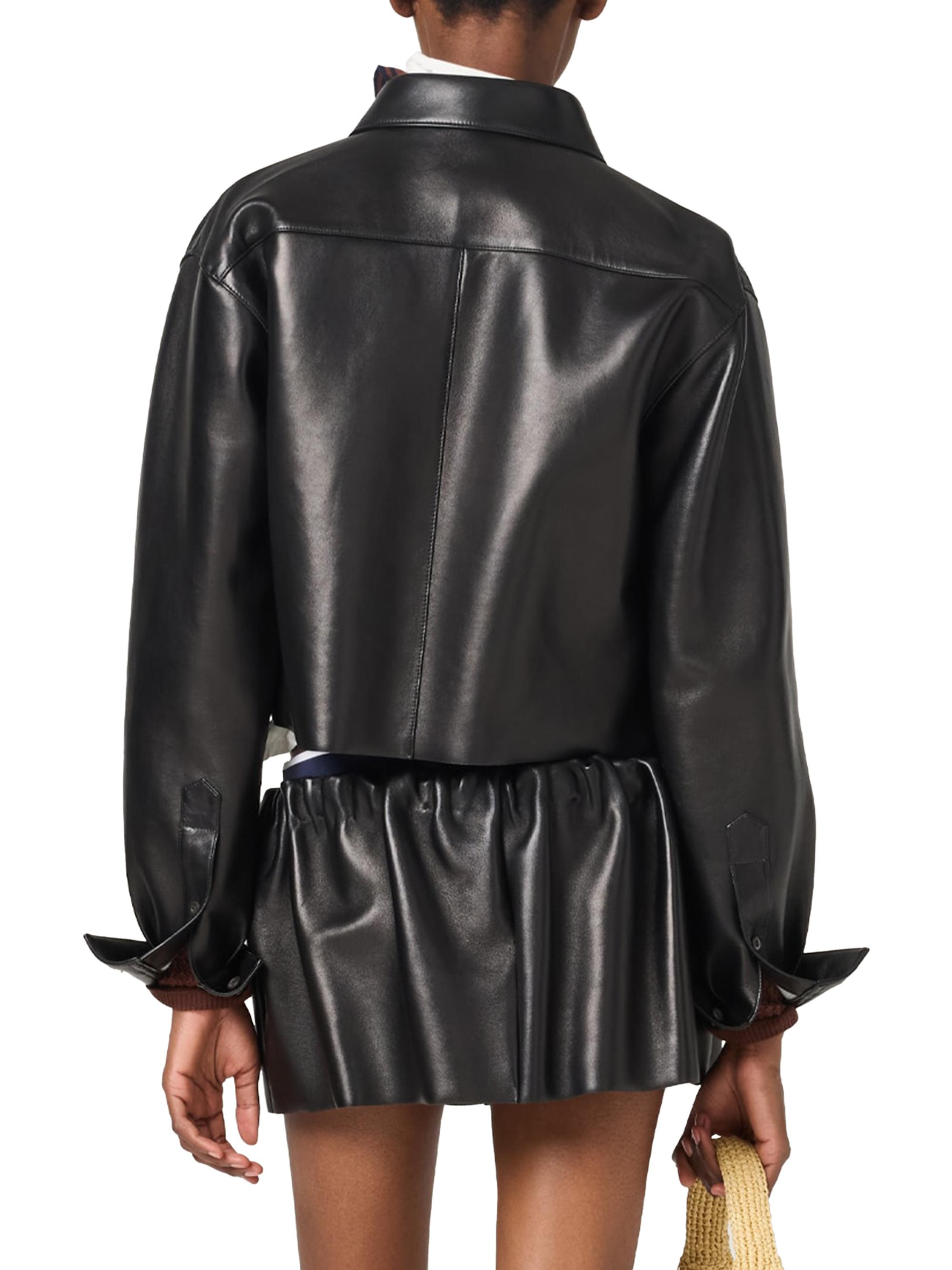 Miu Miu Plongé Nappa Leather Shirt | Saks Fifth Avenue