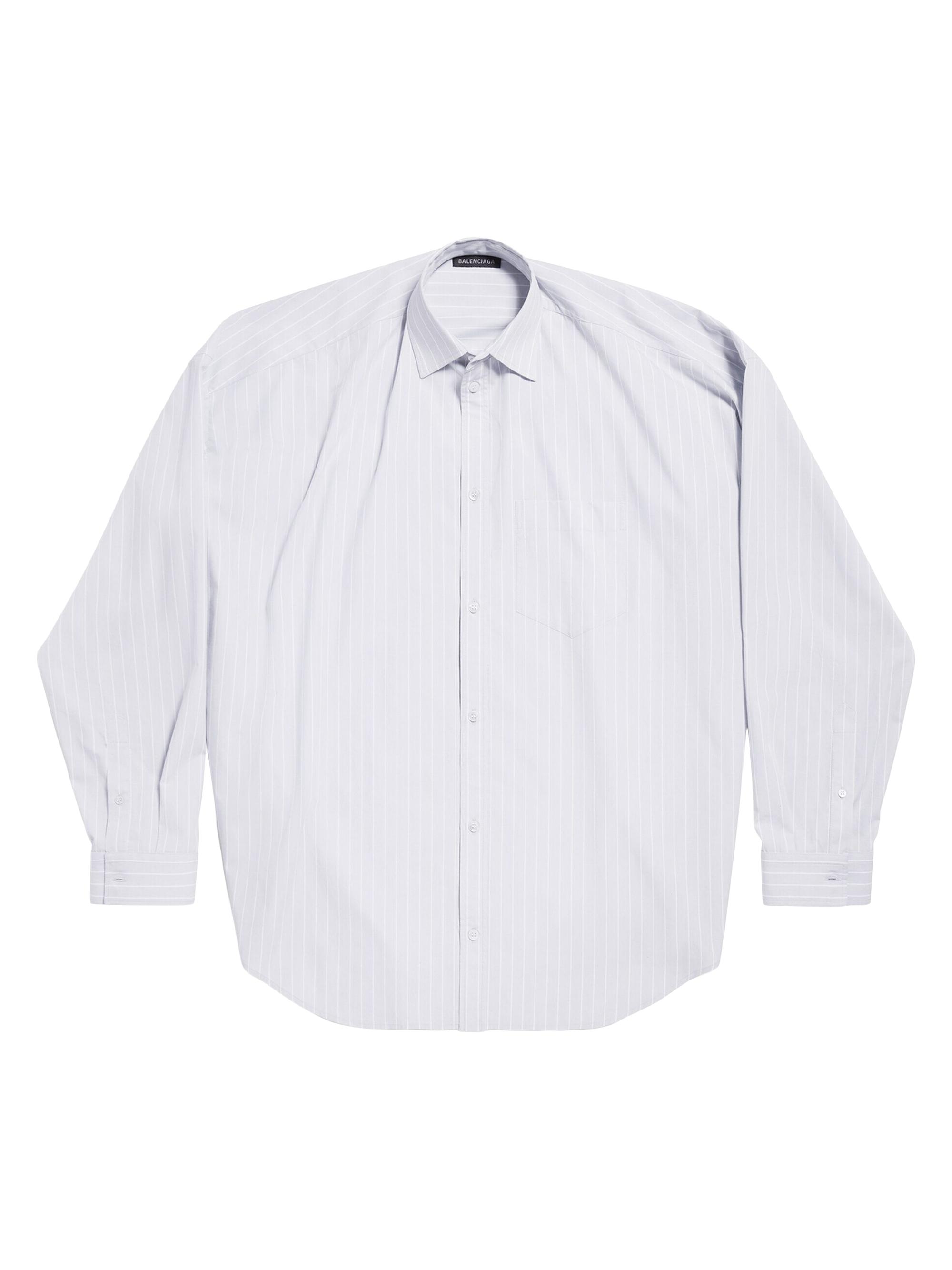 Balenciaga Women's Cocoon Shirt Large Fit - Light Blue