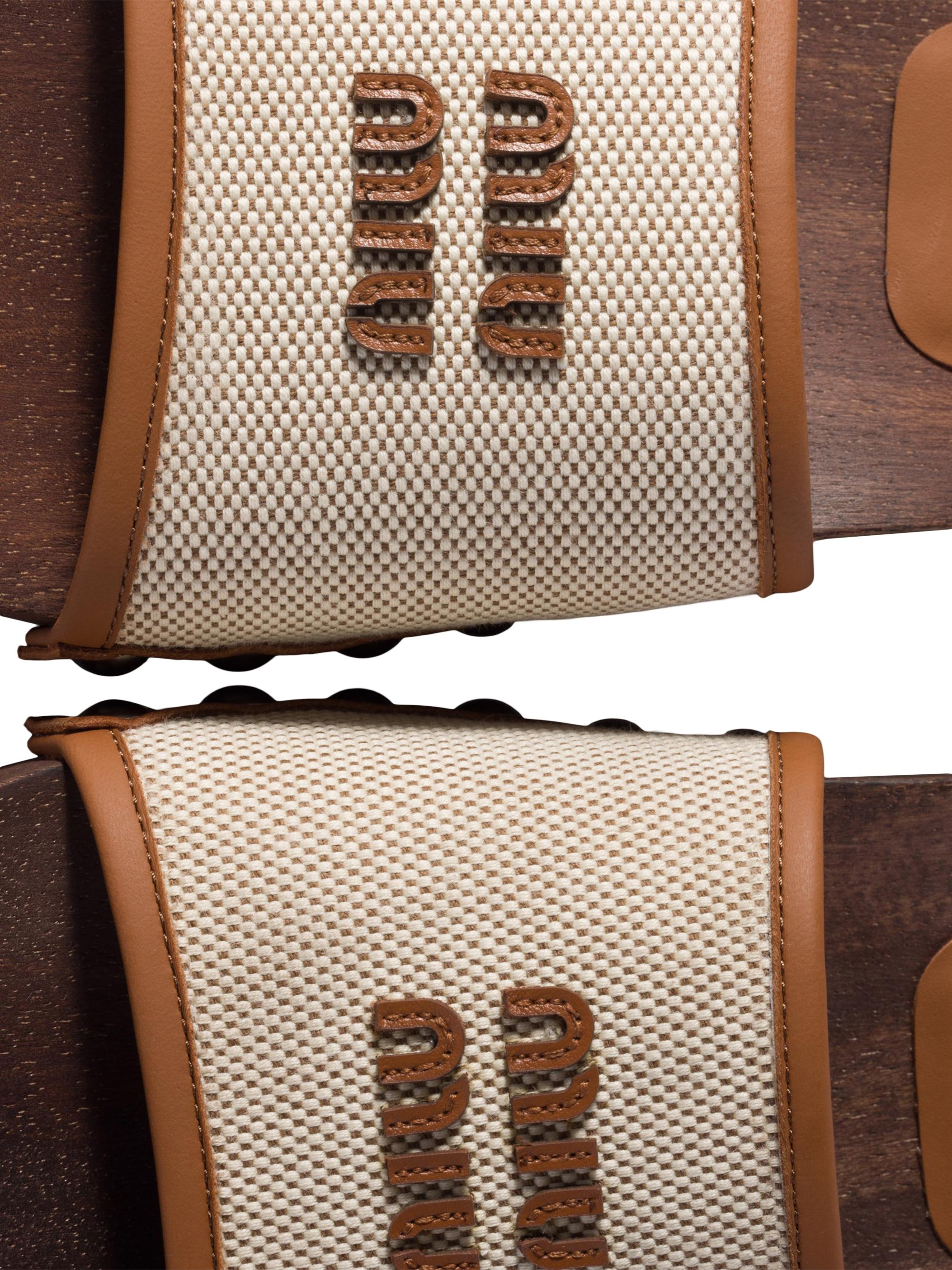 Miu Miu Canvas and Leather Clogs | Saks Fifth Avenue