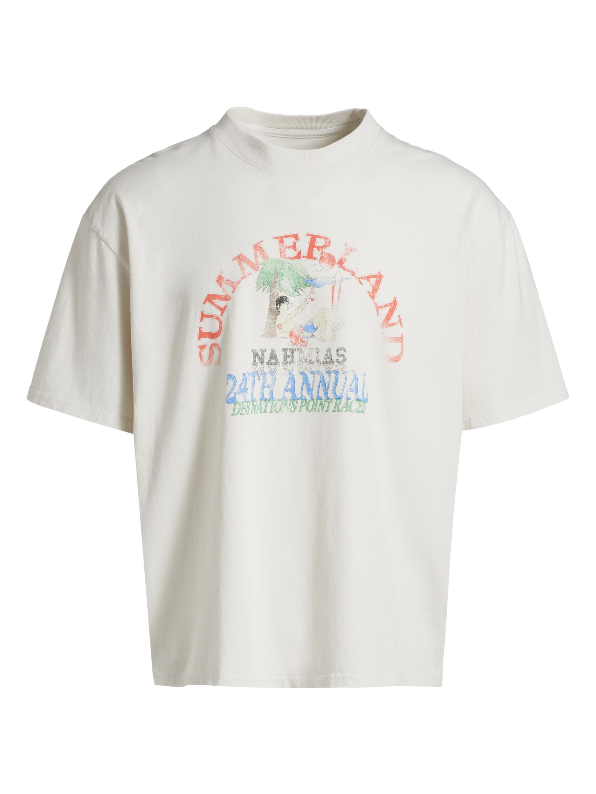Nahmias Men's Point Dune Races Boxy T-Shirt - Egg White