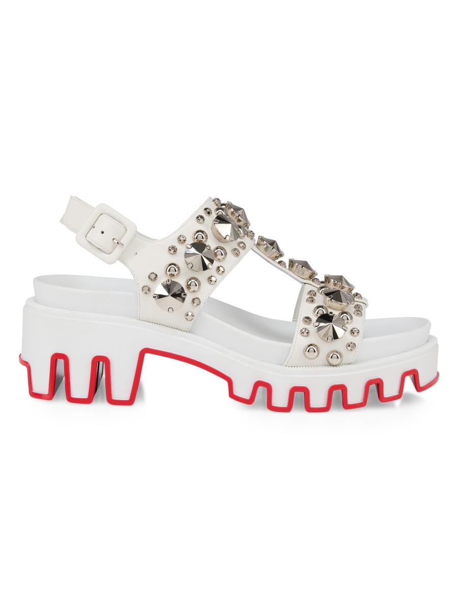 【極美品】Christian Louboutin Duniss Cool Christian Louboutin Duniss 100mm Leather and PVC Sandals
