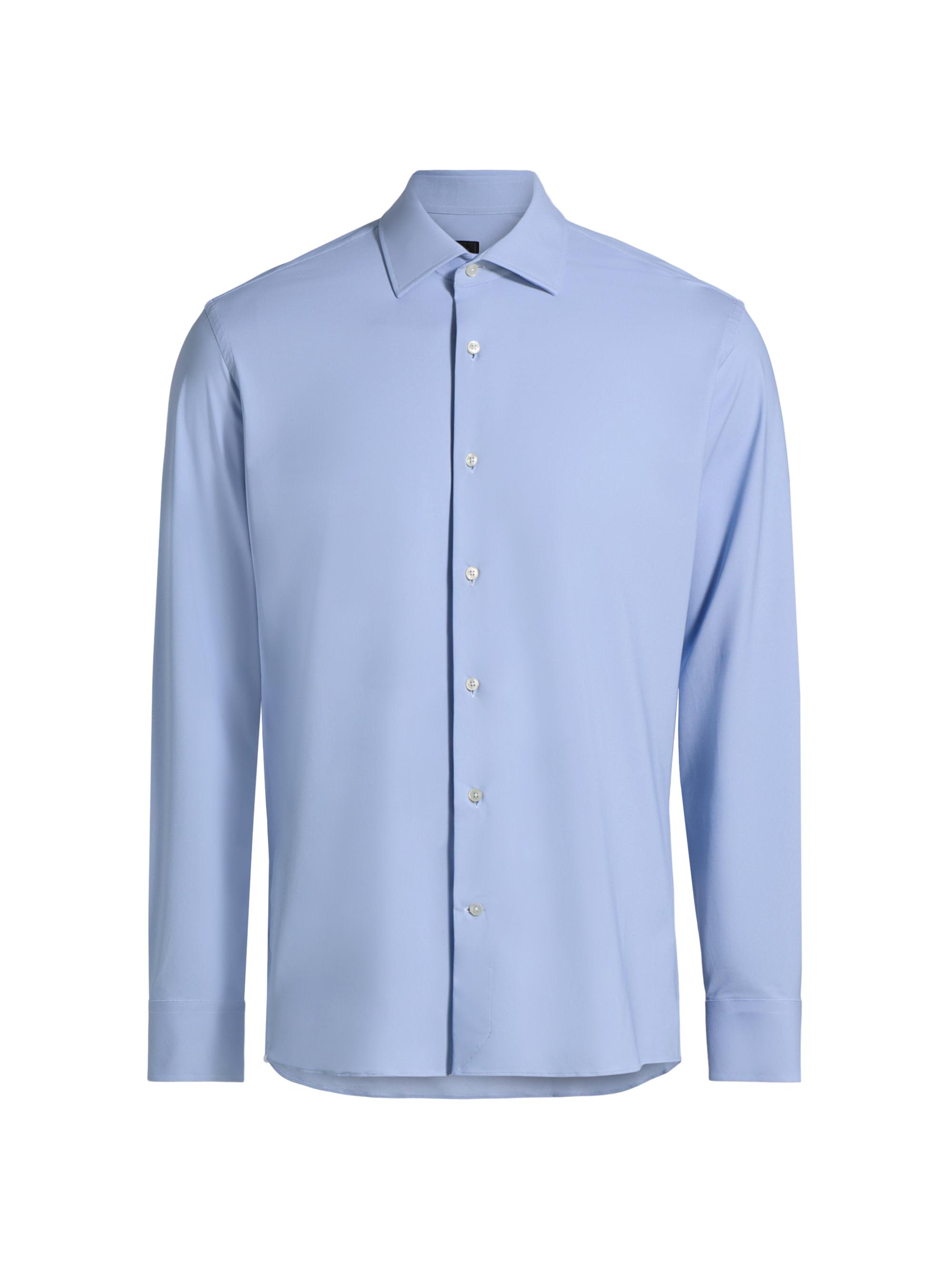 Saks Fifth Avenue Men's COLLECTION Micro Structure Active Shirt - Light Blue