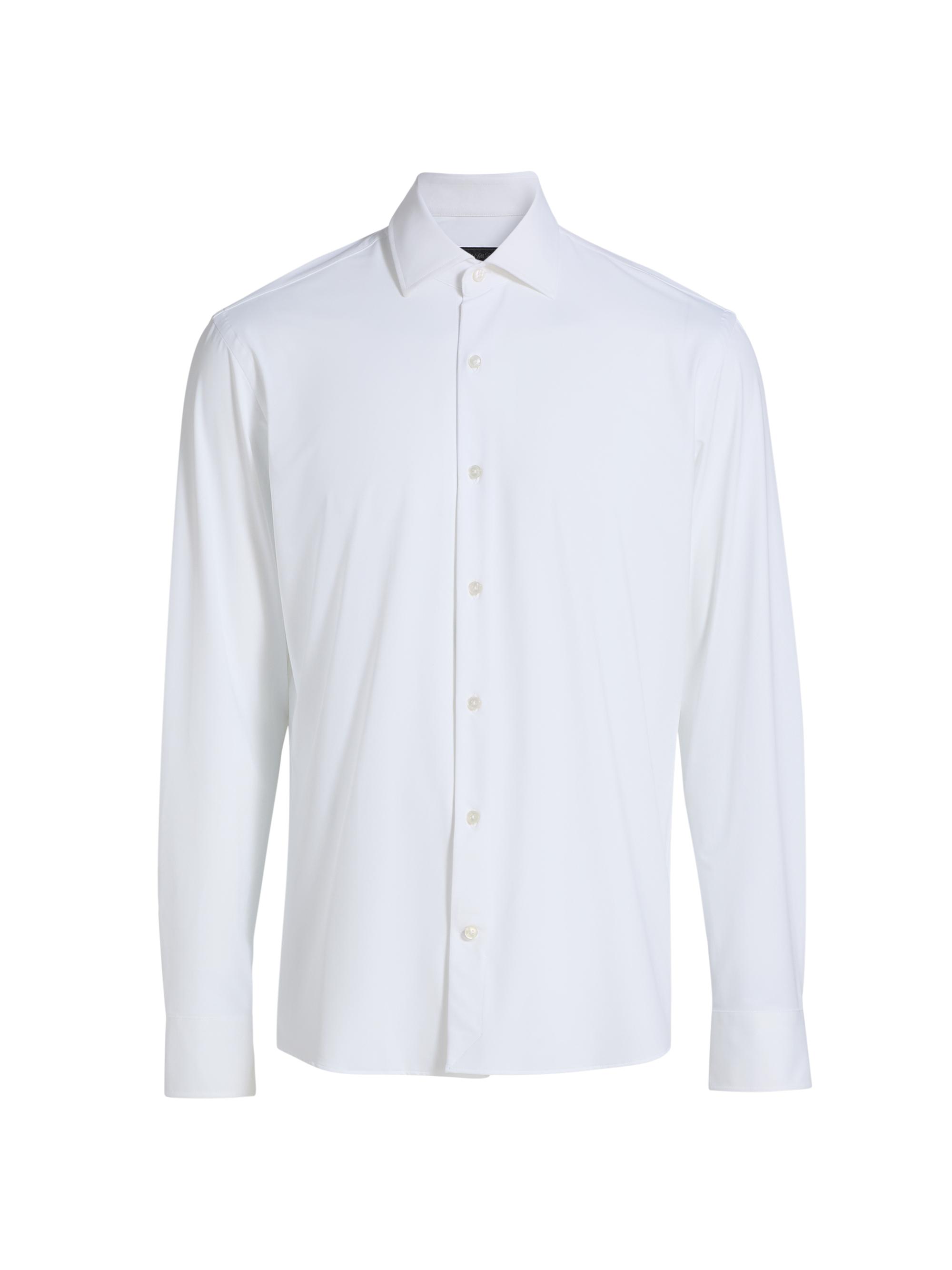 Saks Fifth Avenue Men's COLLECTION Solid Cotton Dress Shirt - White