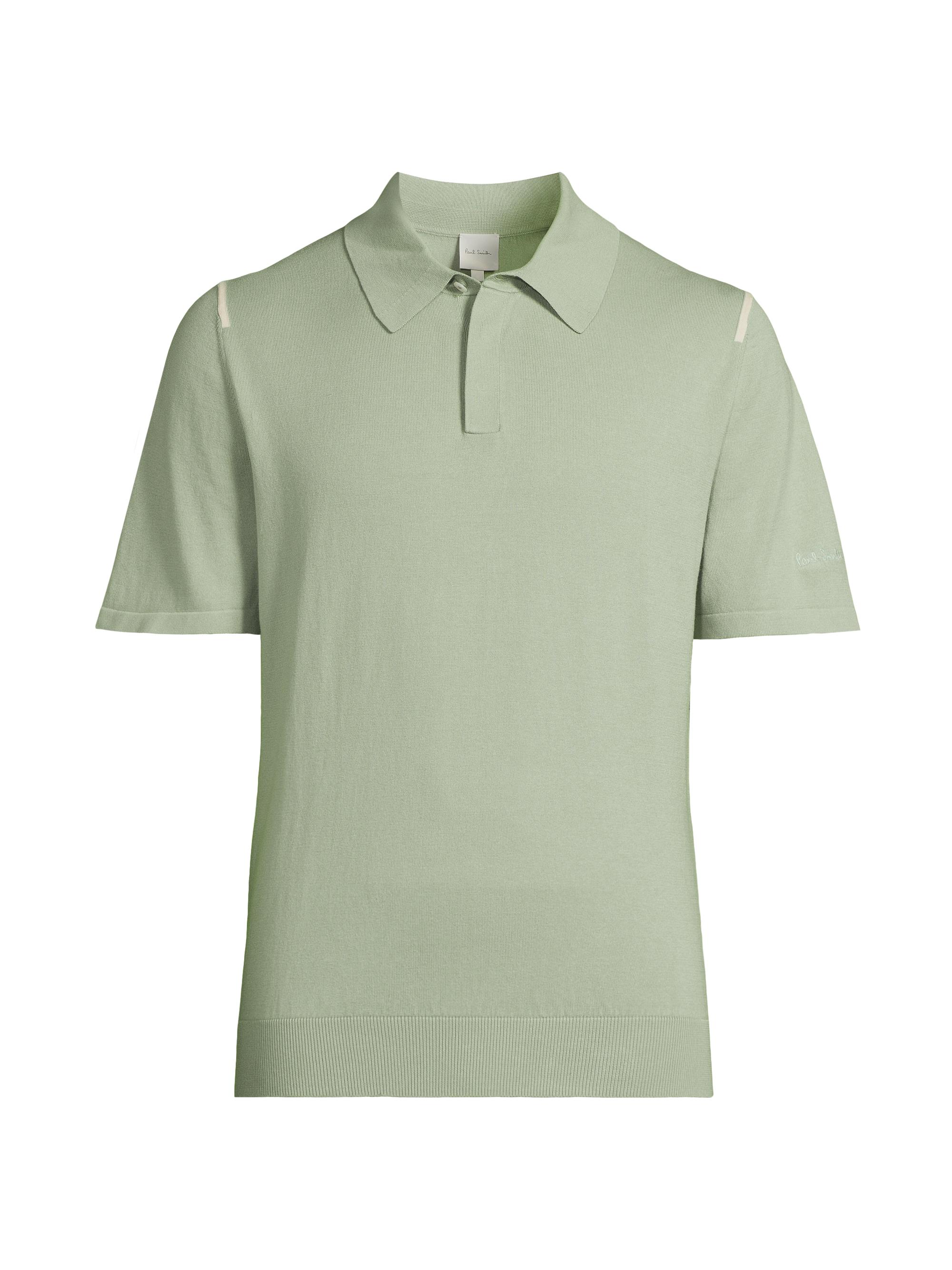 Paul Smith Men's Cotton Knit Polo Sweater - Emerald Green