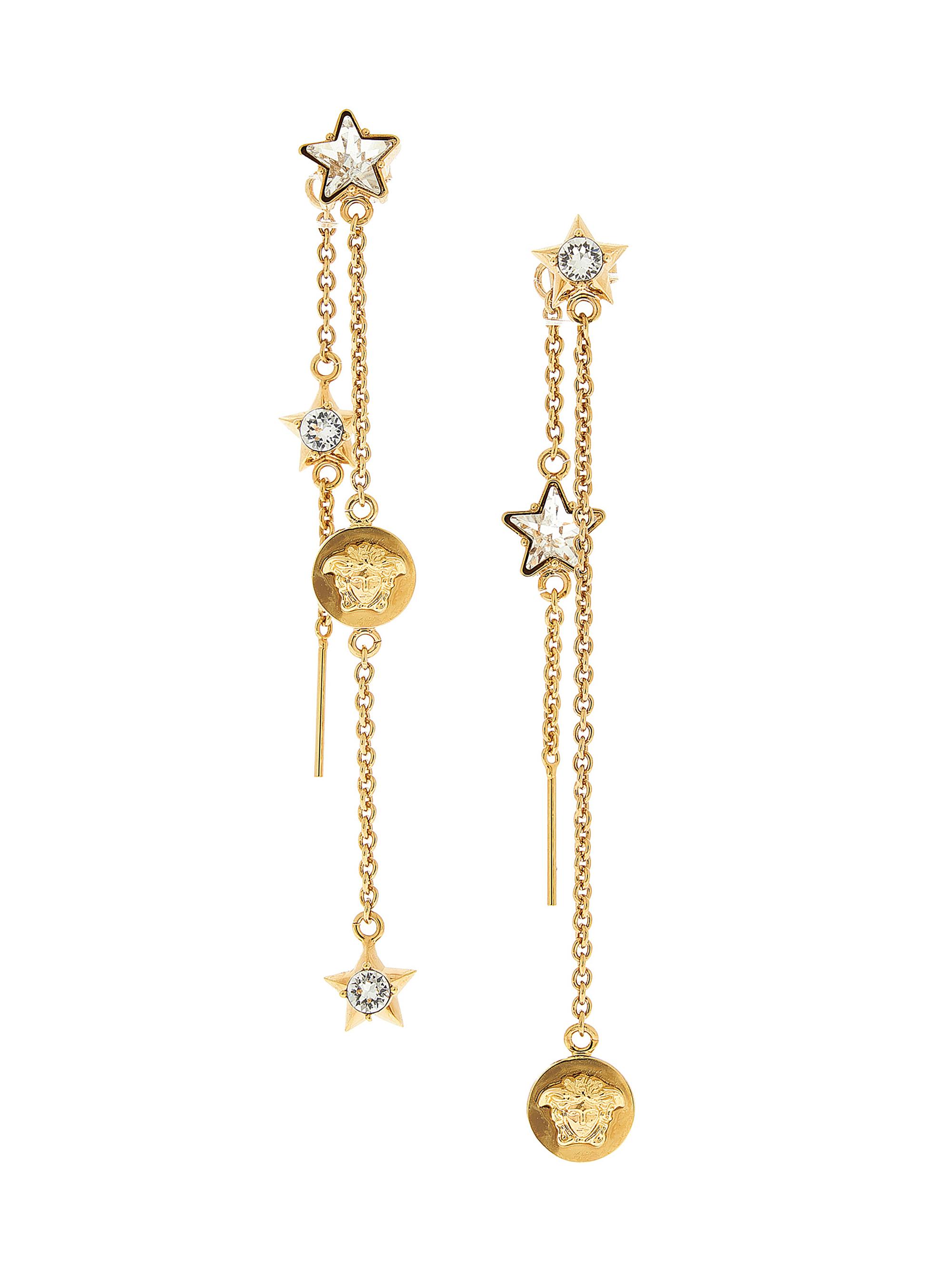 Versace Women's Meuda Star Goldtone & Glass Drop Earrings -  Gold