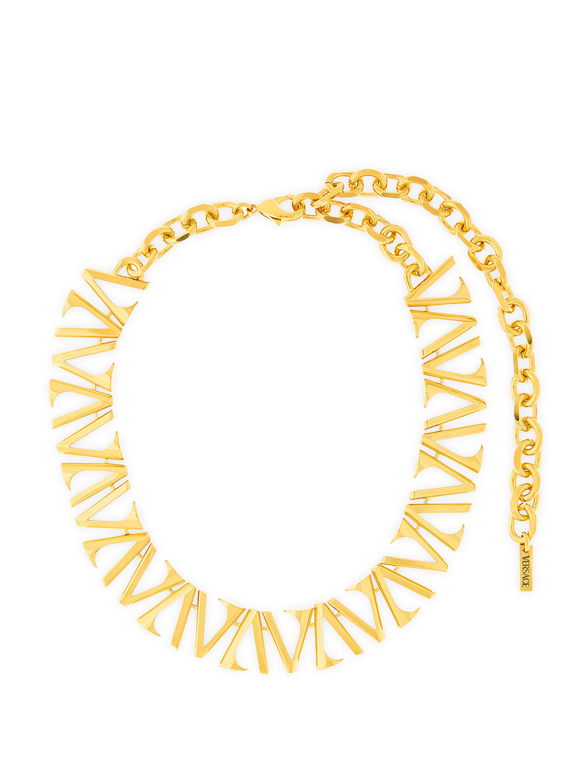 Versace Women's V Goldtone Necklace -  Gold