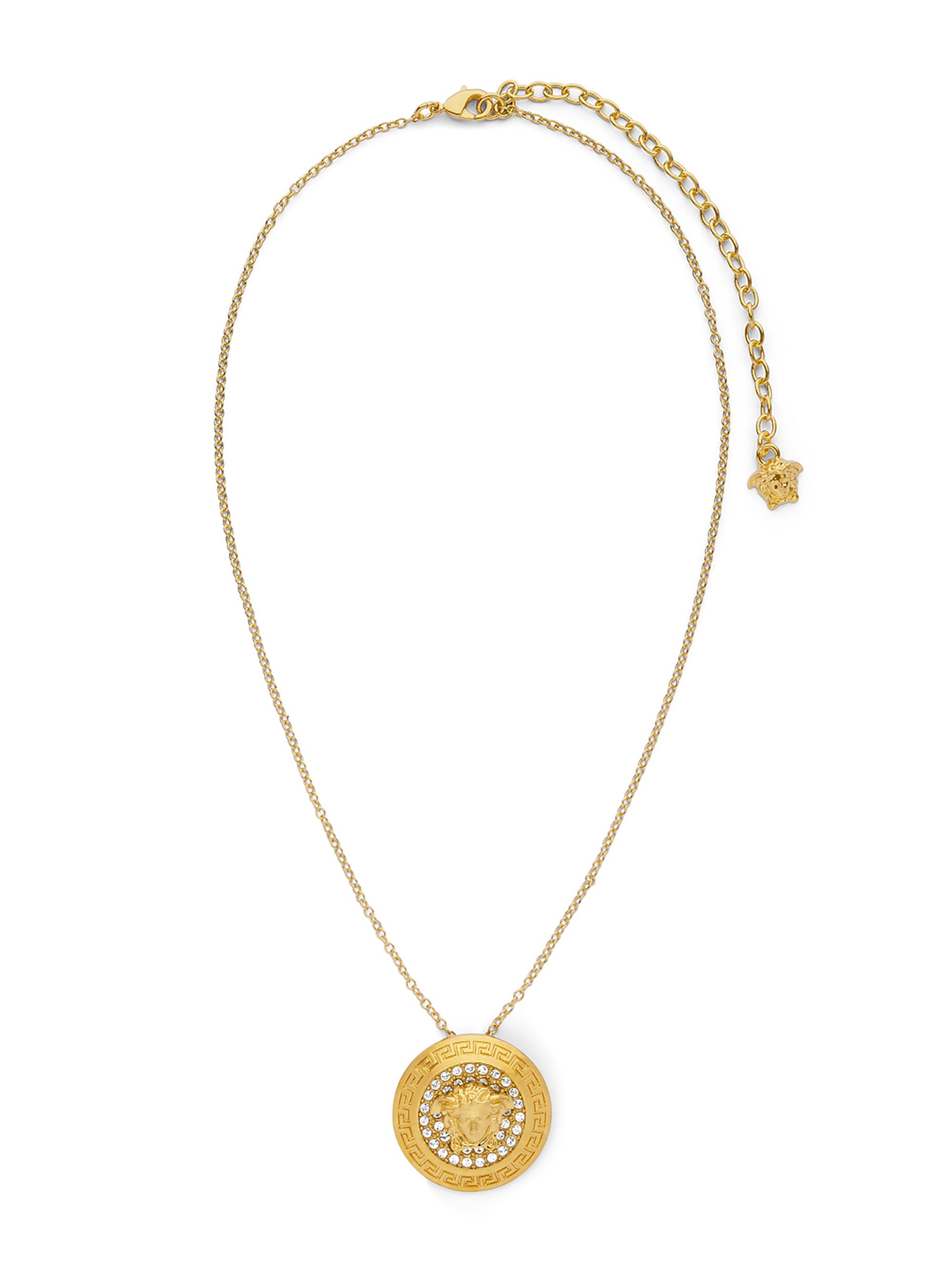Versace Women's Medusa Goldtone & Glass Pendant Necklace -  Gold