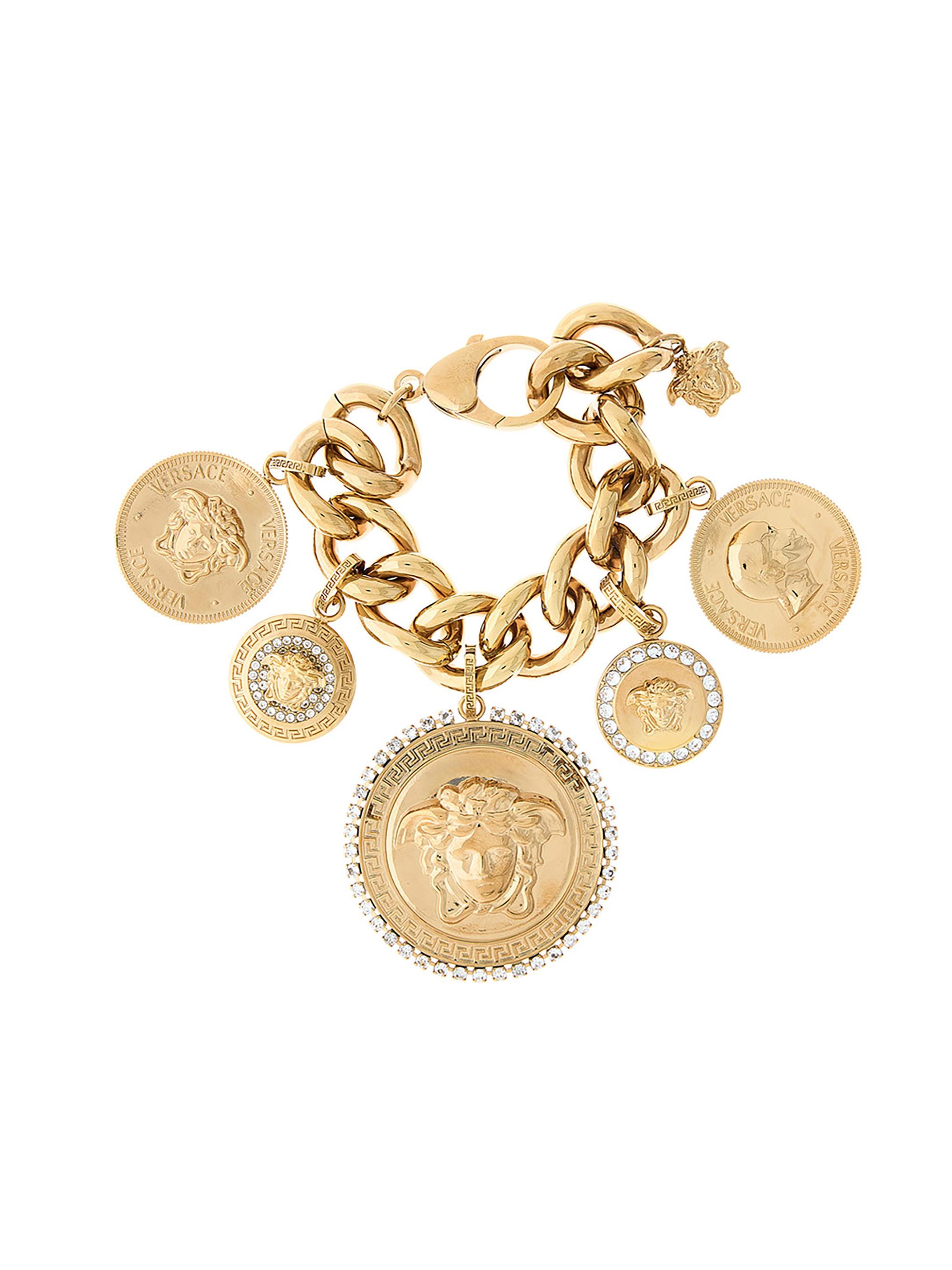 Versace Women's Medusa Goldtone & Glass Bracelet -  Gold