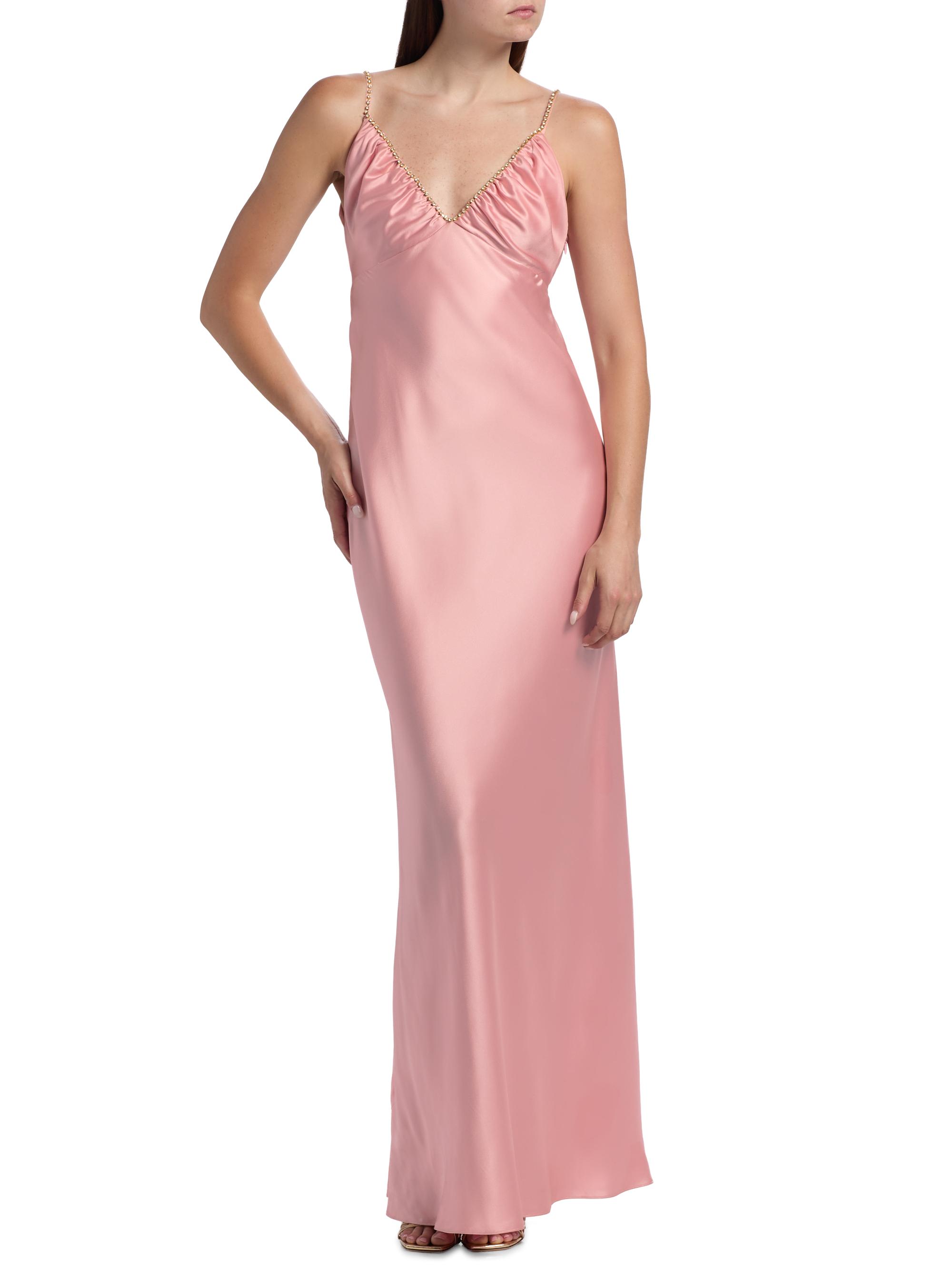 LoveShackFancy Mystara Satin Maxi Slipdress | Saks Fifth Avenue