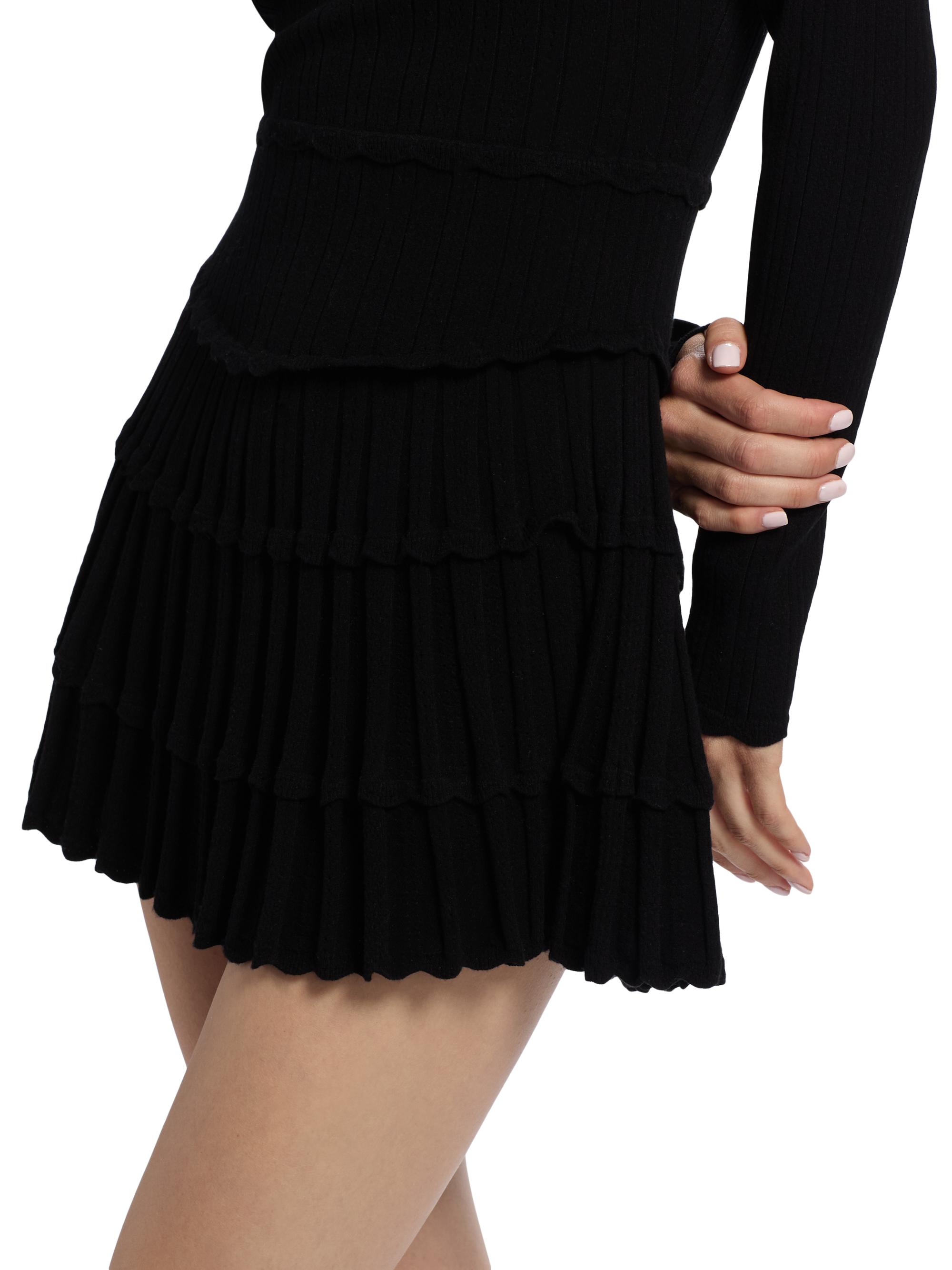 LoveShackFancy Lavender Tiered Stretch Pointelle-Knit Minidress | Saks  Fifth Avenue