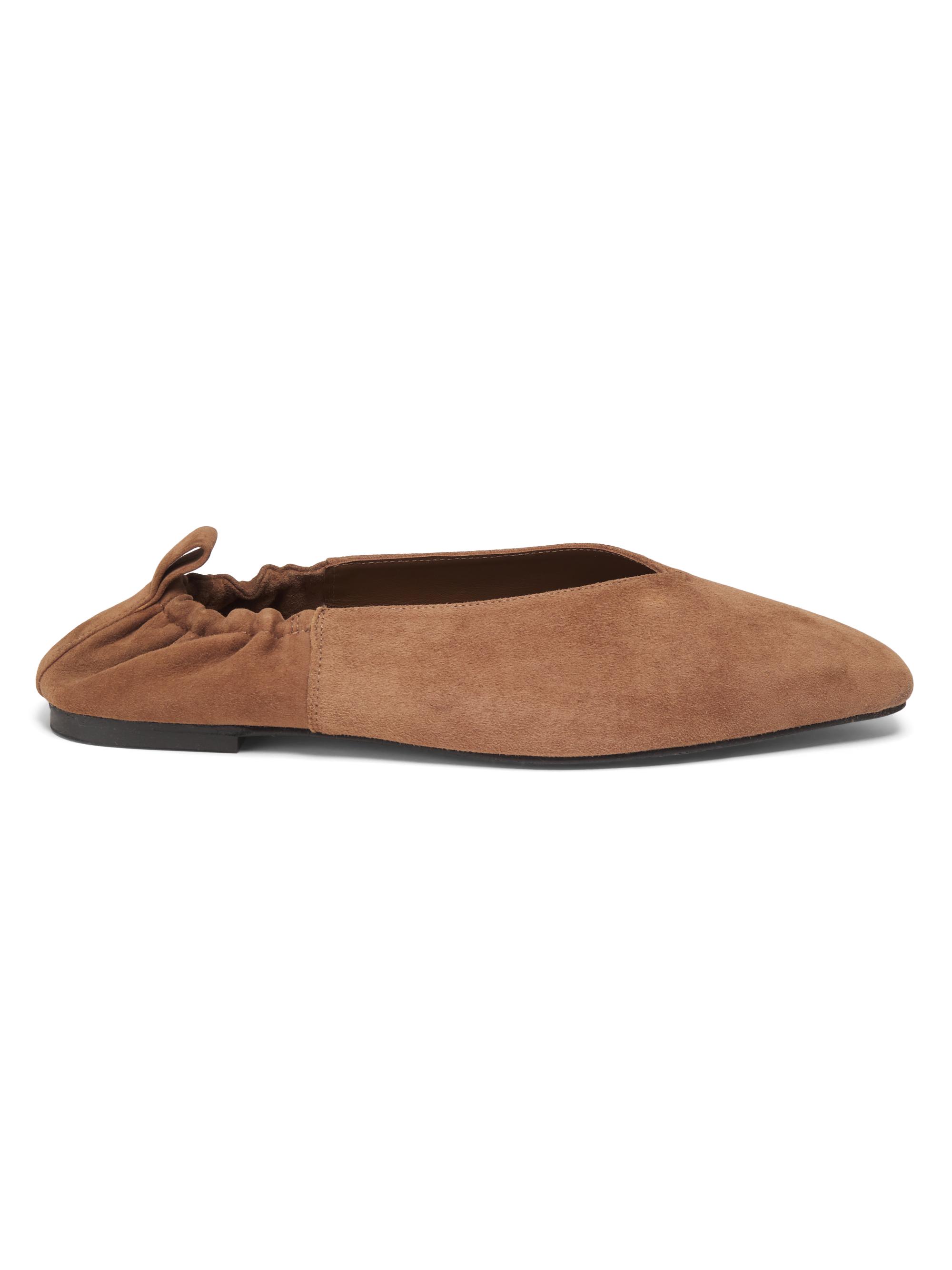 Brie Suede Elasticized Ballet Flats