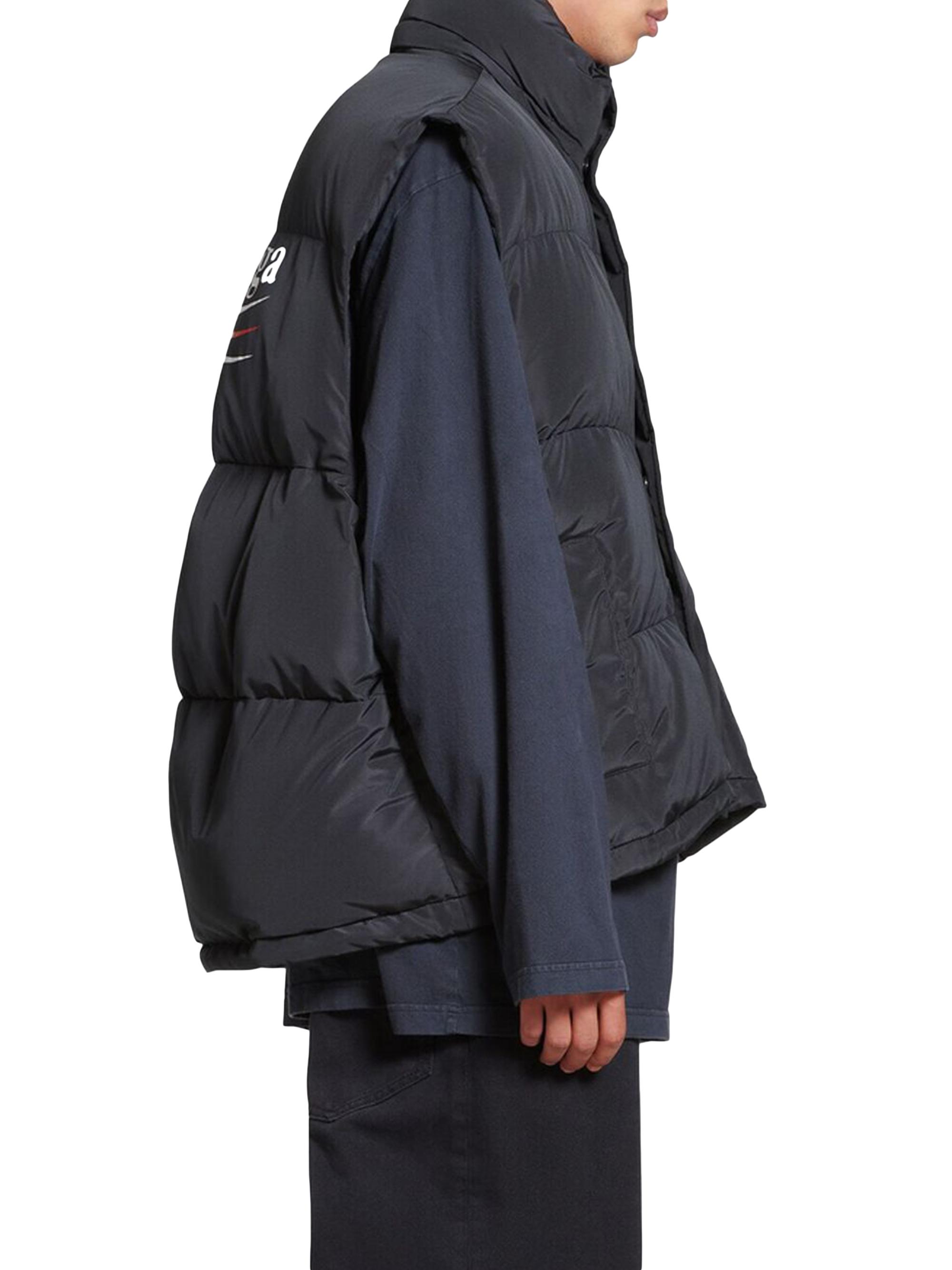 Balenciaga Political Campaign Cocoon Puffer Gilet | Saks Fifth Avenue