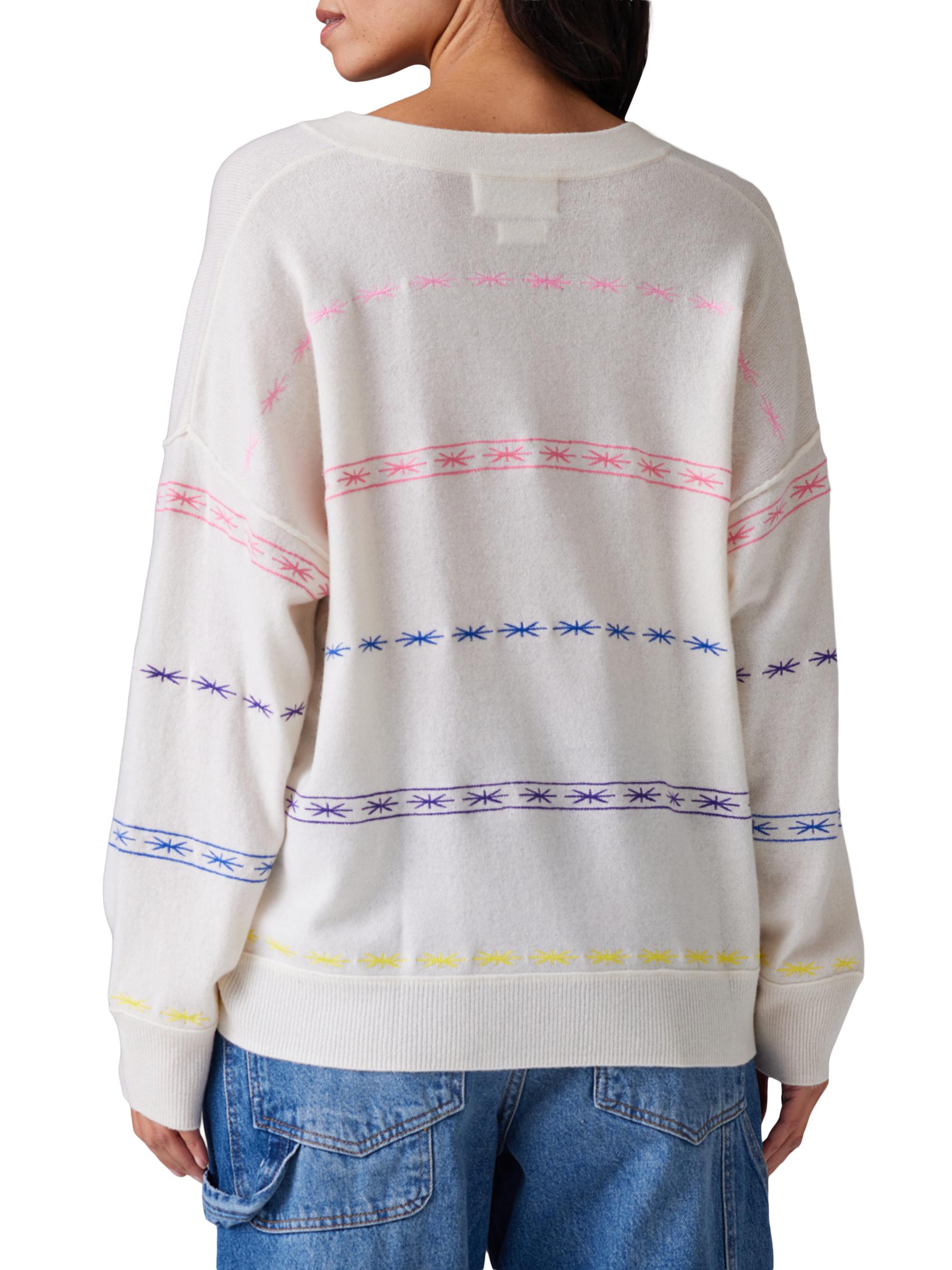 COLORUSH Embroidered Cashmere V-Neck Sweater | Saks Fifth Avenue
