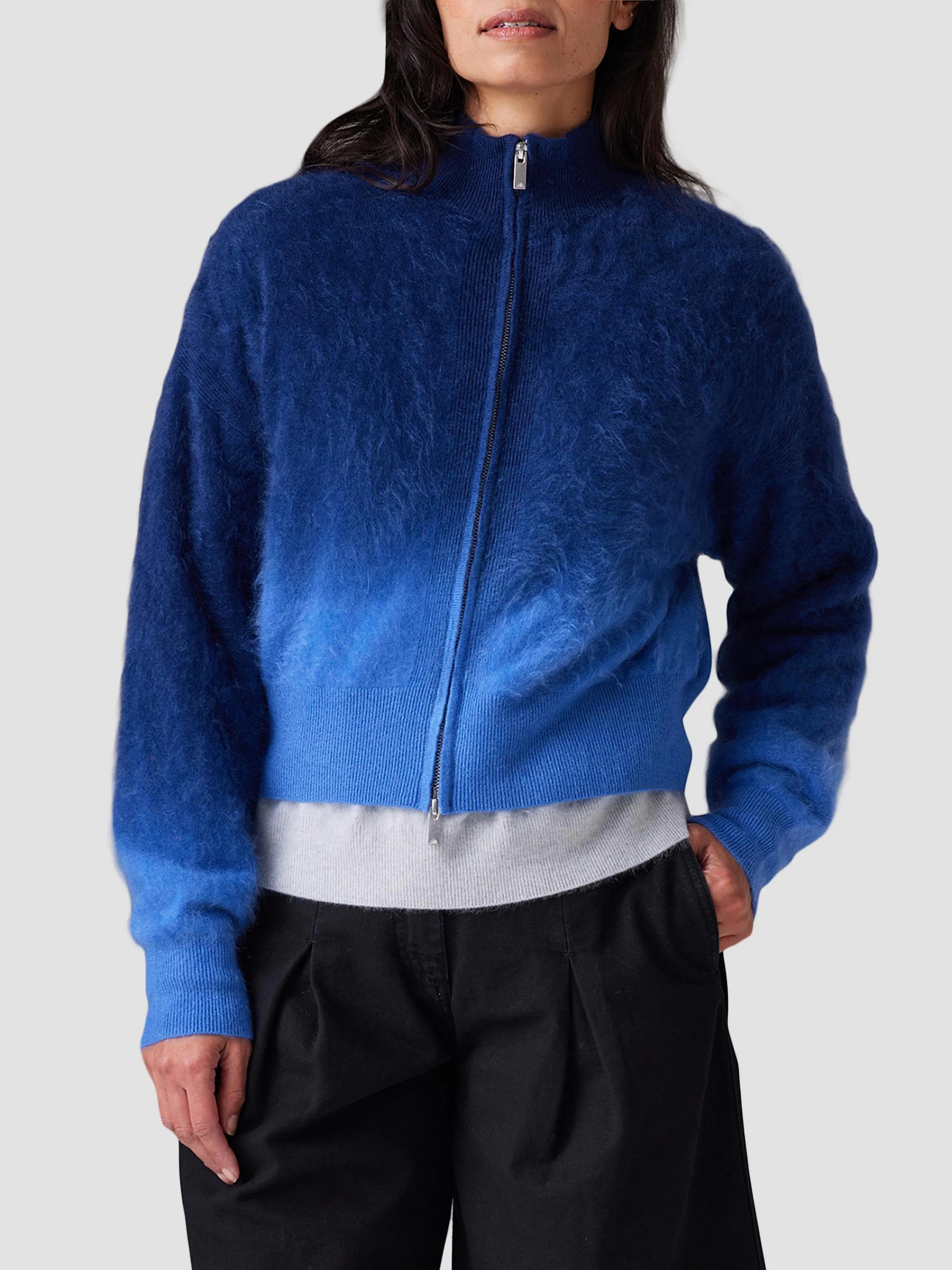 COLORUSH Brushed Cashmere Dip-Dye Zip Jacket | Saks Fifth Avenue
