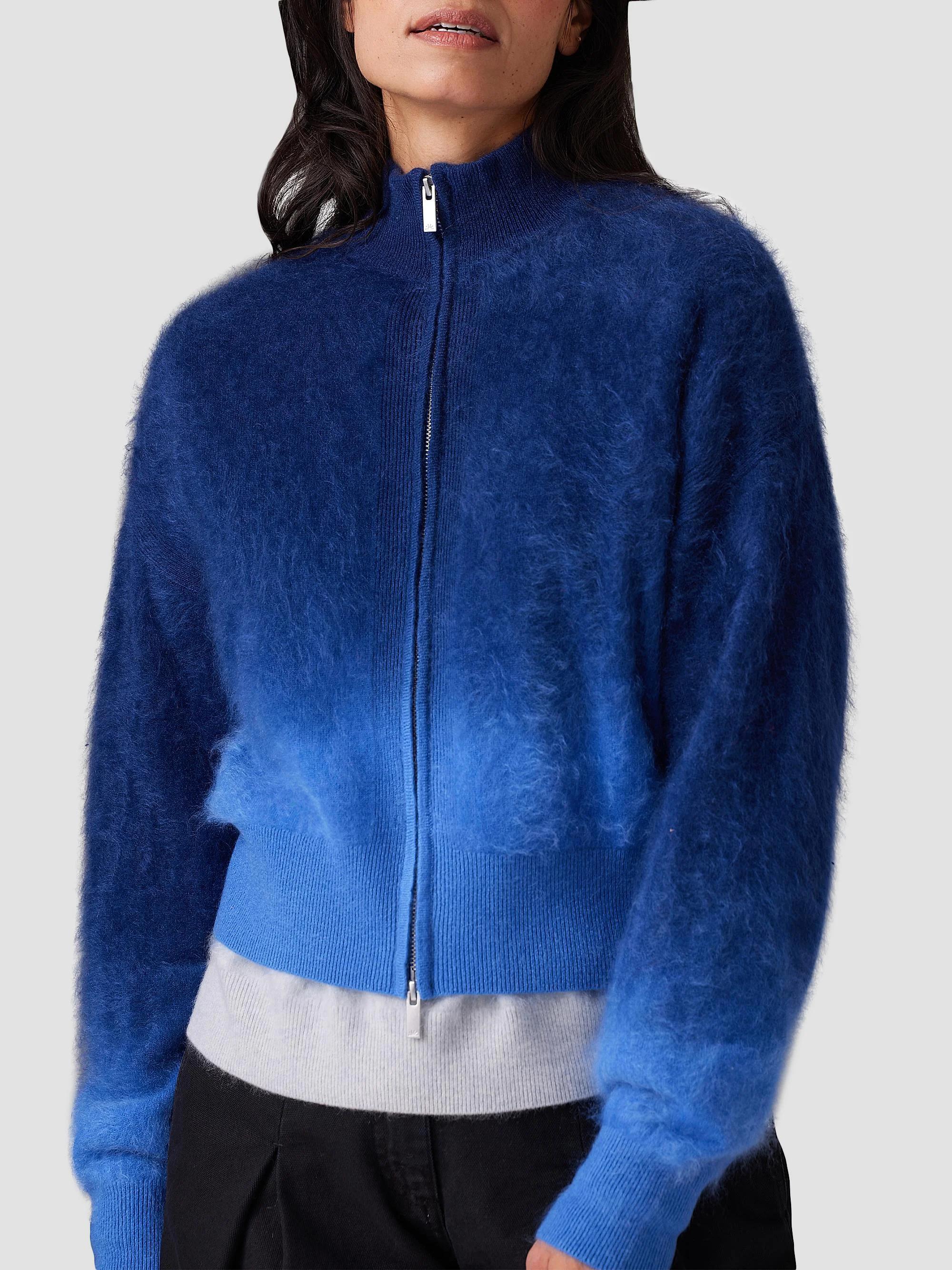 COLORUSH Brushed Cashmere Dip-Dye Zip Jacket | Saks Fifth Avenue
