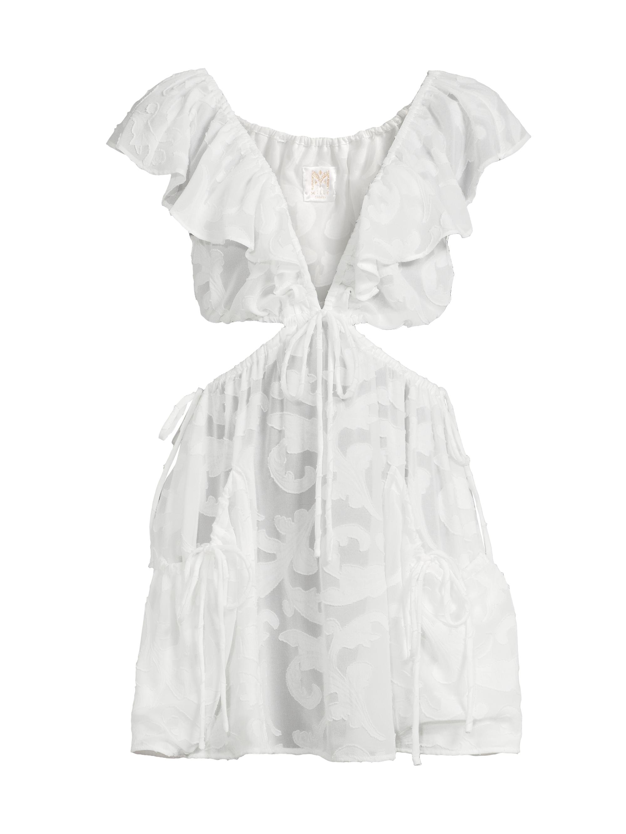 Milly Women's Delilah Scroll Burnout Minidress - White