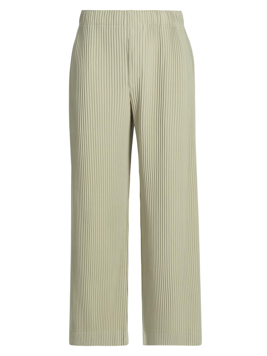 Homme Plissé Issey Miyake October Pleated Mid-Rise Wide-Leg Pants