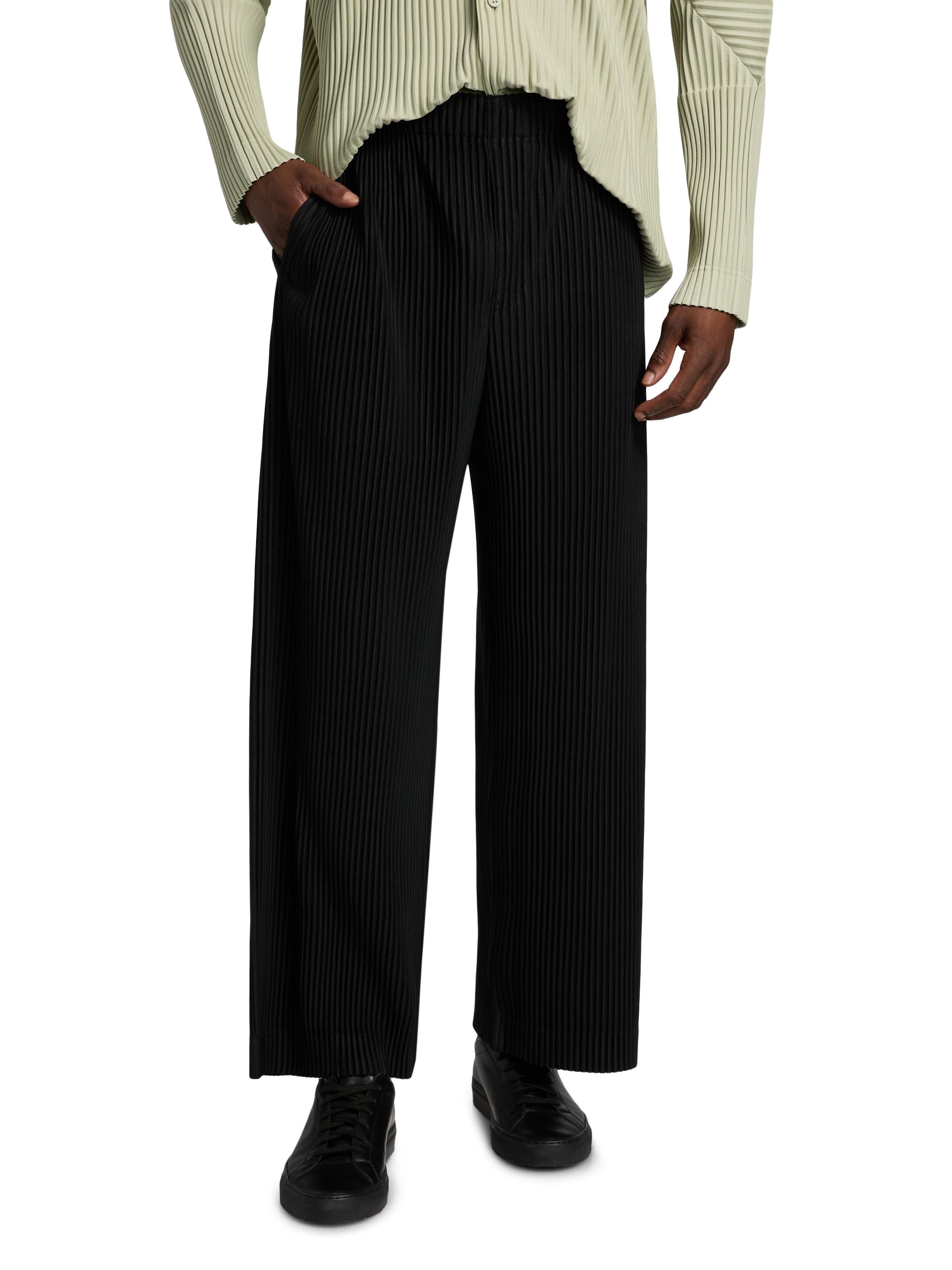 Homme Plissé Issey Miyake October Pleated Mid-Rise Wide-Leg Pants