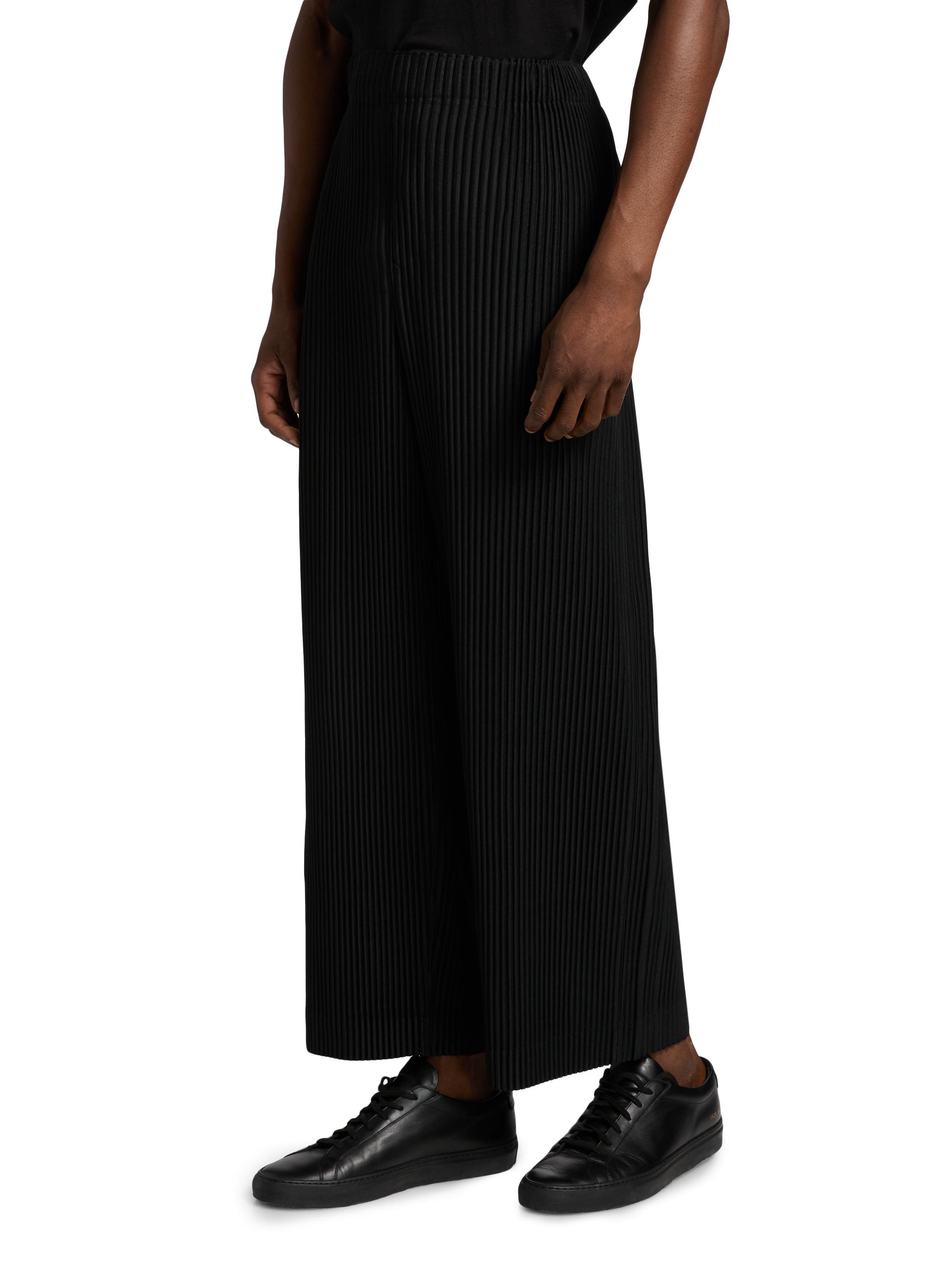 Homme Plissé Issey Miyake October Pleated Mid-Rise Wide-Leg Pants