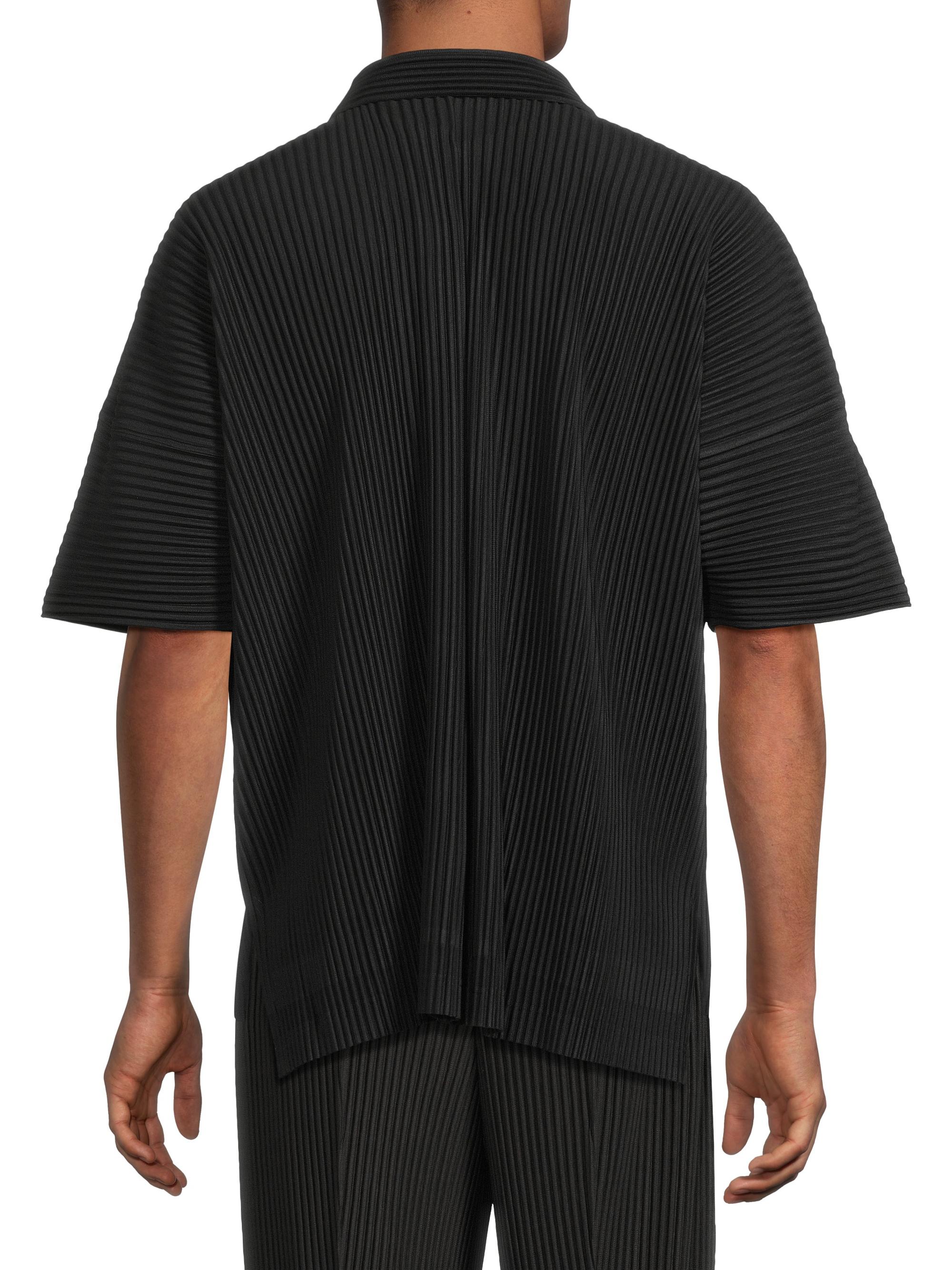 Homme Plissé Issey Miyake July Textured Short-Sleeve Shirt | Saks