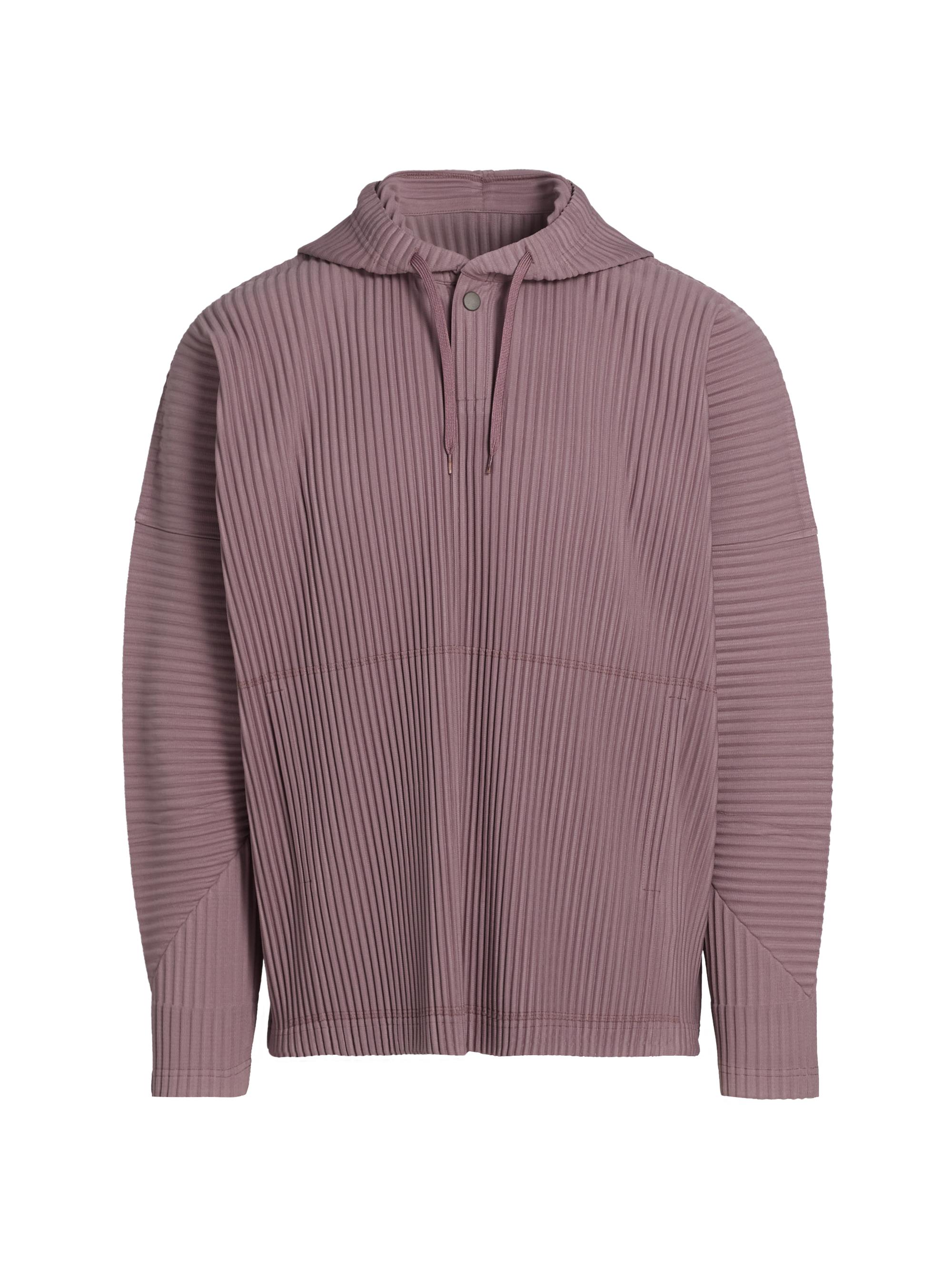 Homme Plissé Issey Miyake Men's Monthly Colors: August Pleated Hoodie - Seaside Purple