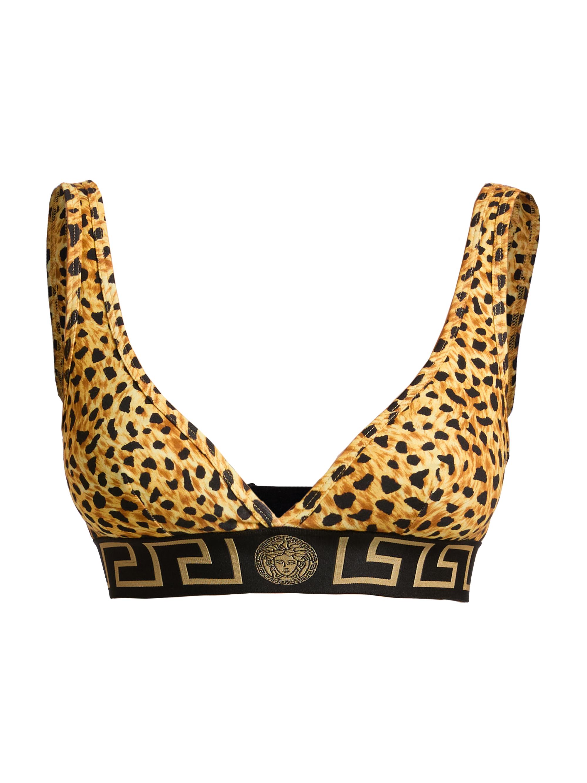 Versace Women's Cheetah-Print Jersey Bra