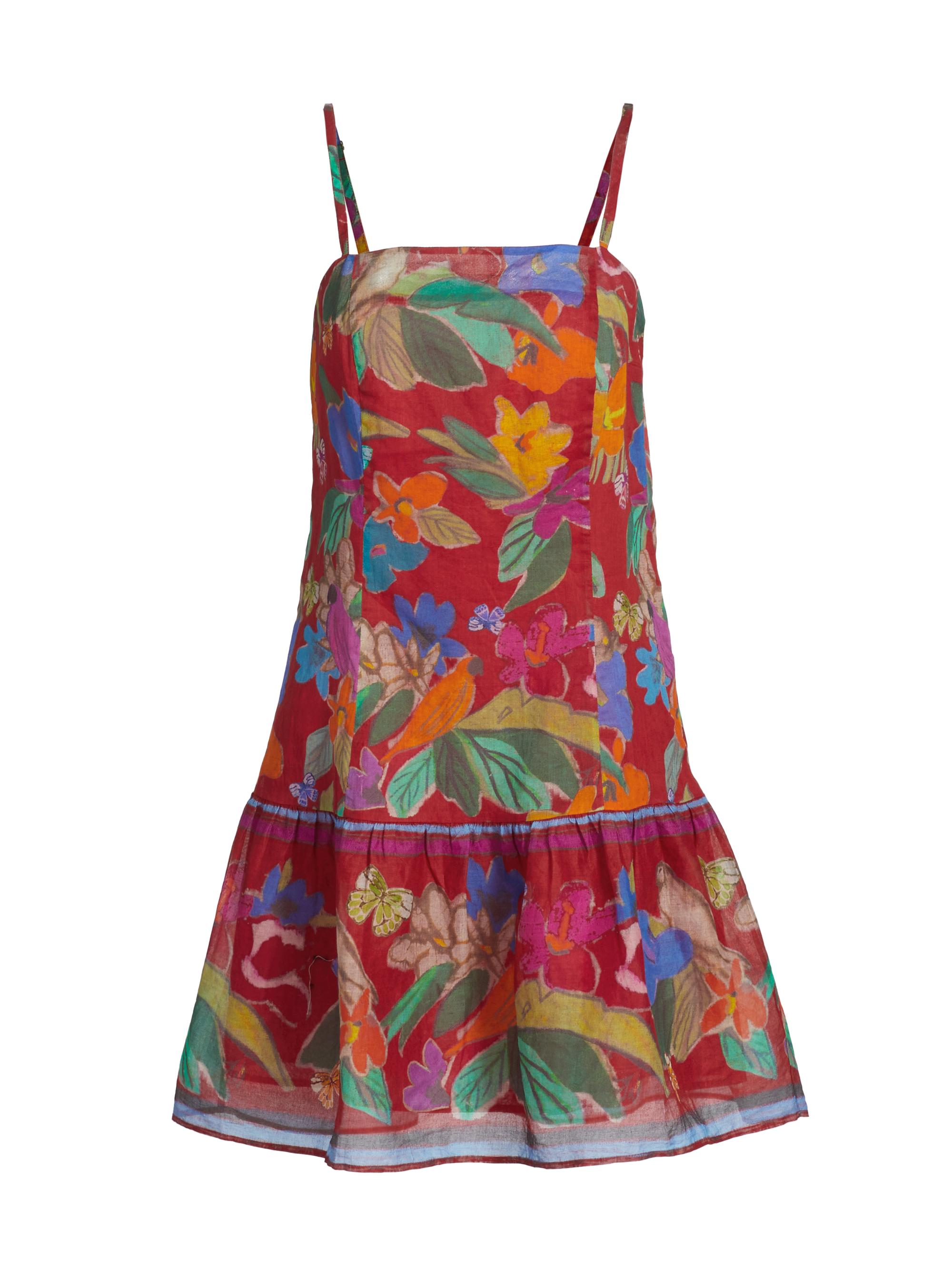 Marie Oliver Women's Anita Floral Cotton A-Line Minidress - Macaw