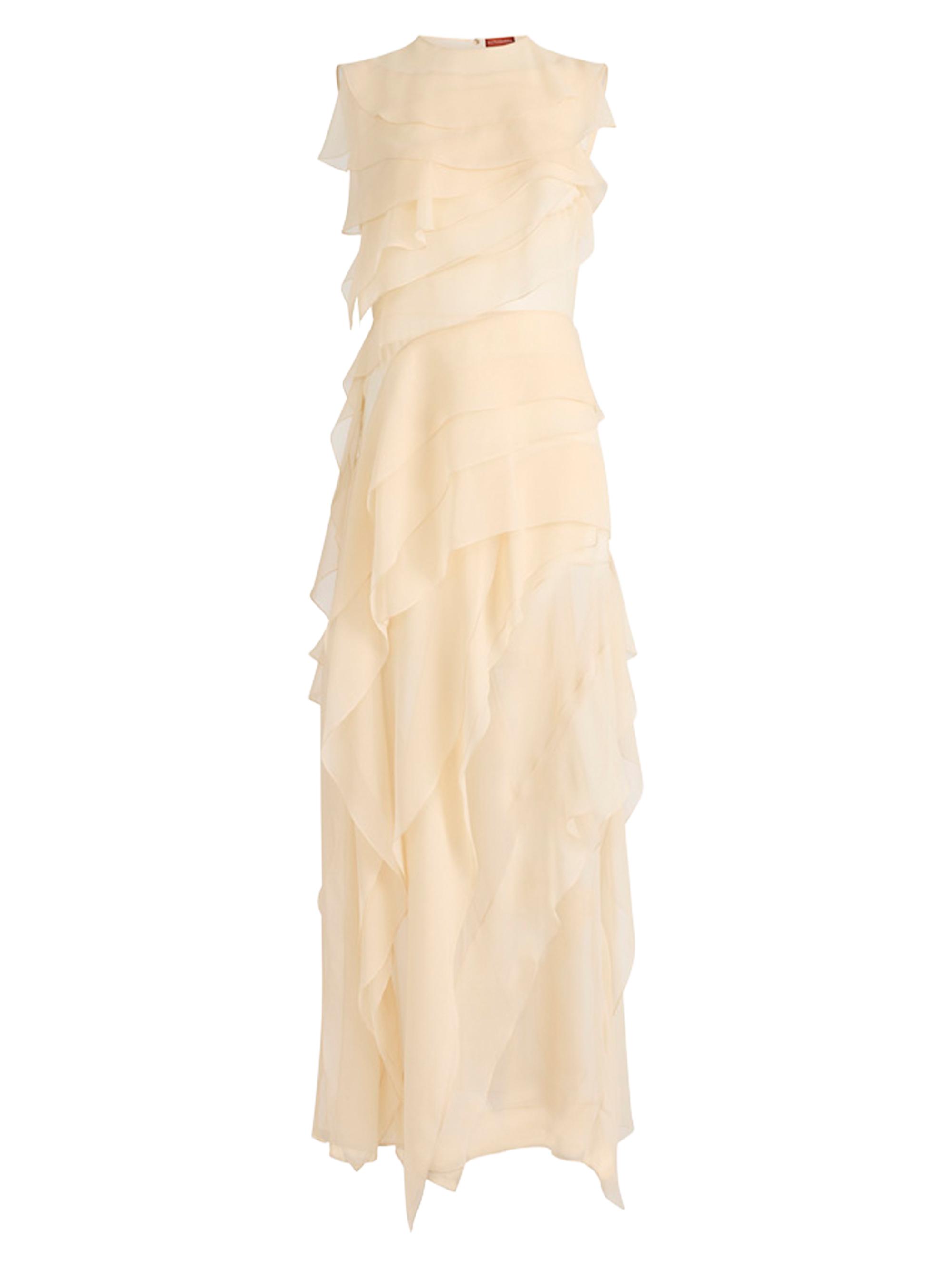 Altuzarra Women's Gigi Ruffled Silk Maxi Dress - Tapioca