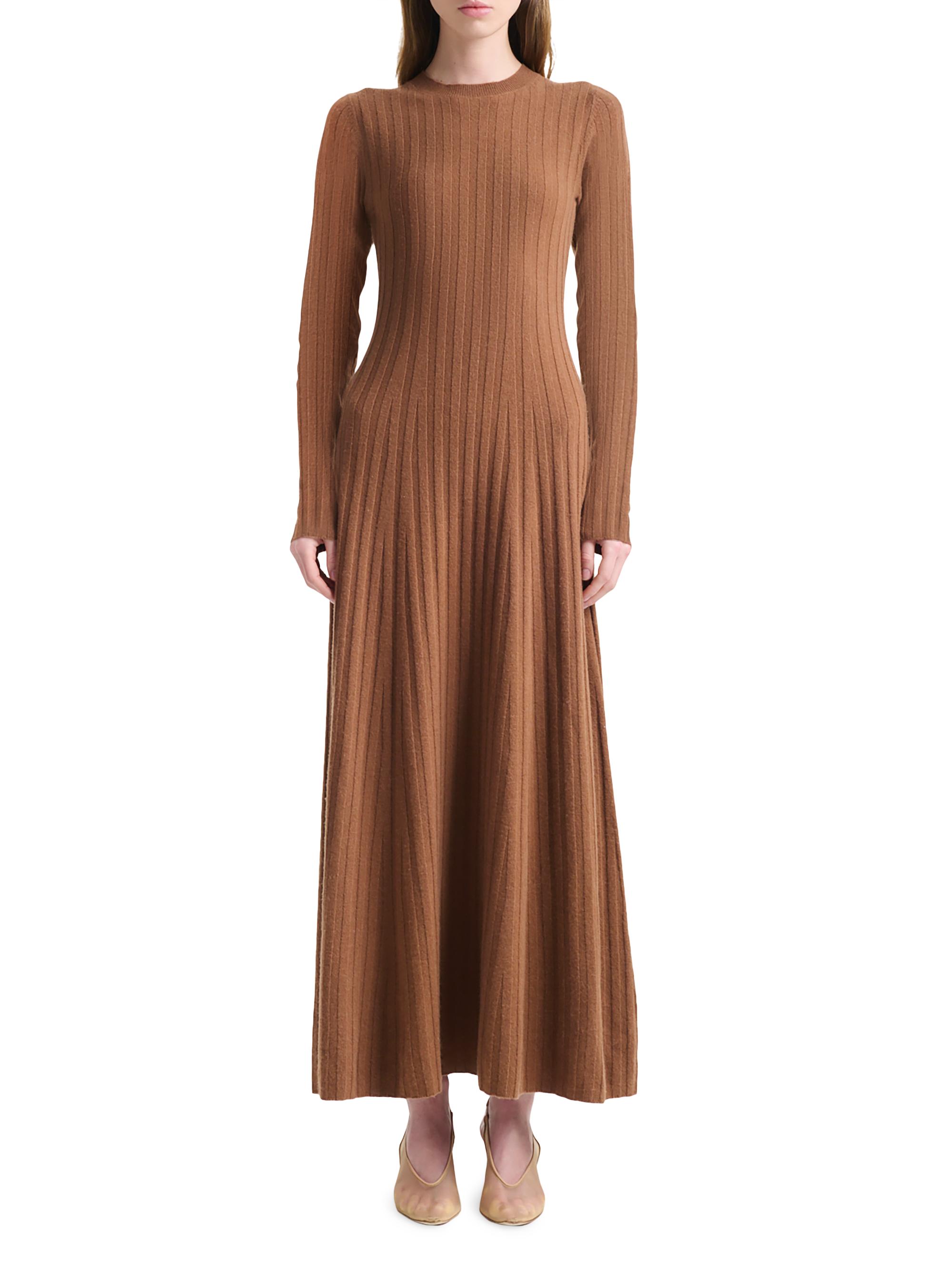 Altuzarra Women's Gia Wool-Cashmere Maxi Dress - Saddle
