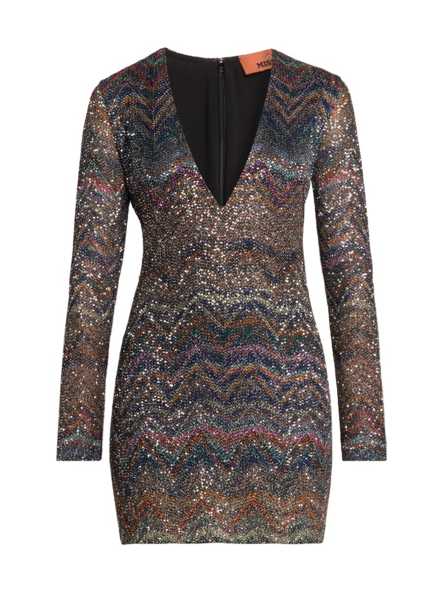 Missoni Women's Sequin Chevron Knit Minidress
