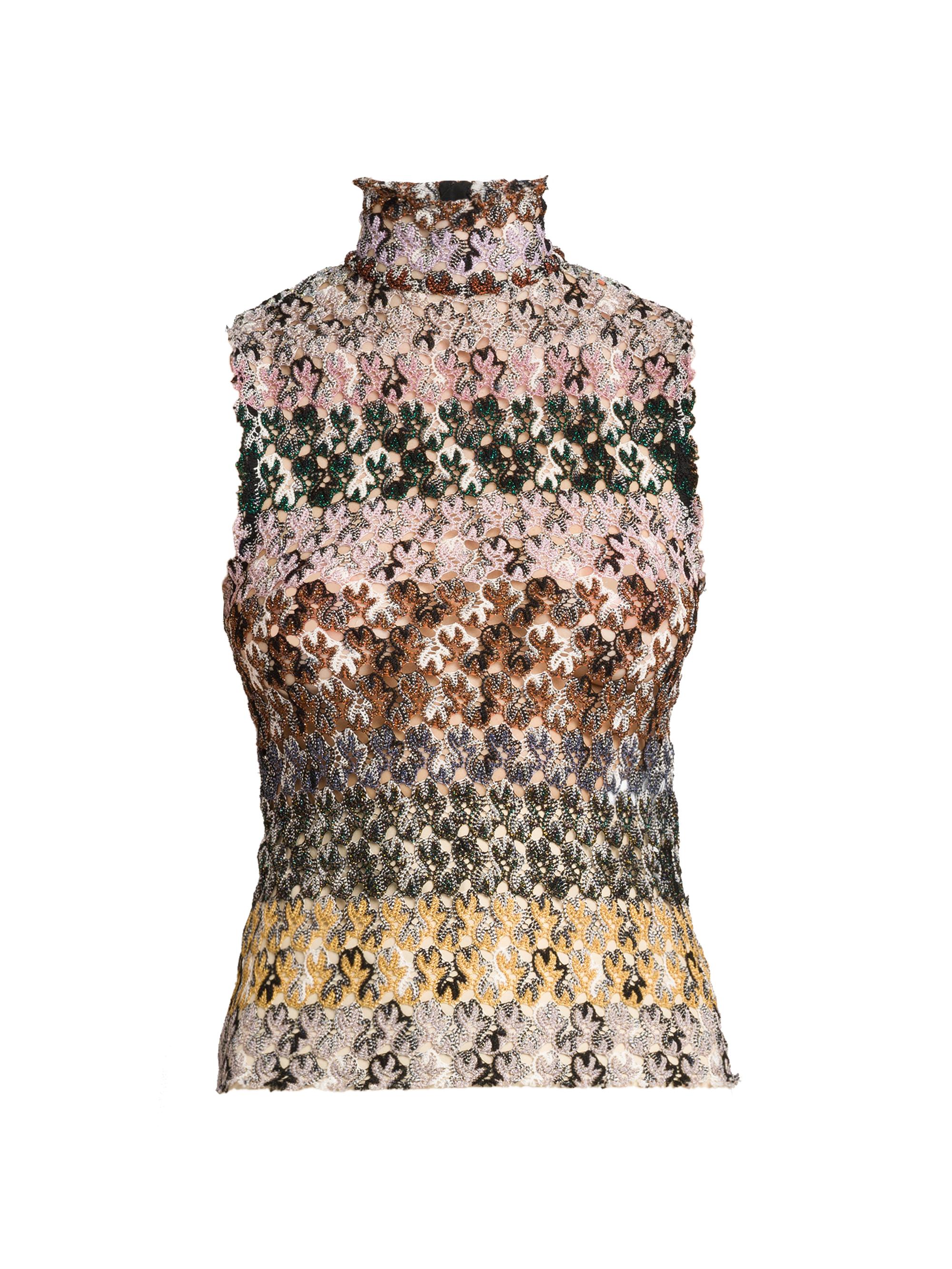 Missoni Women's Floral Knit Sleeveless Top - Multicolor Tones