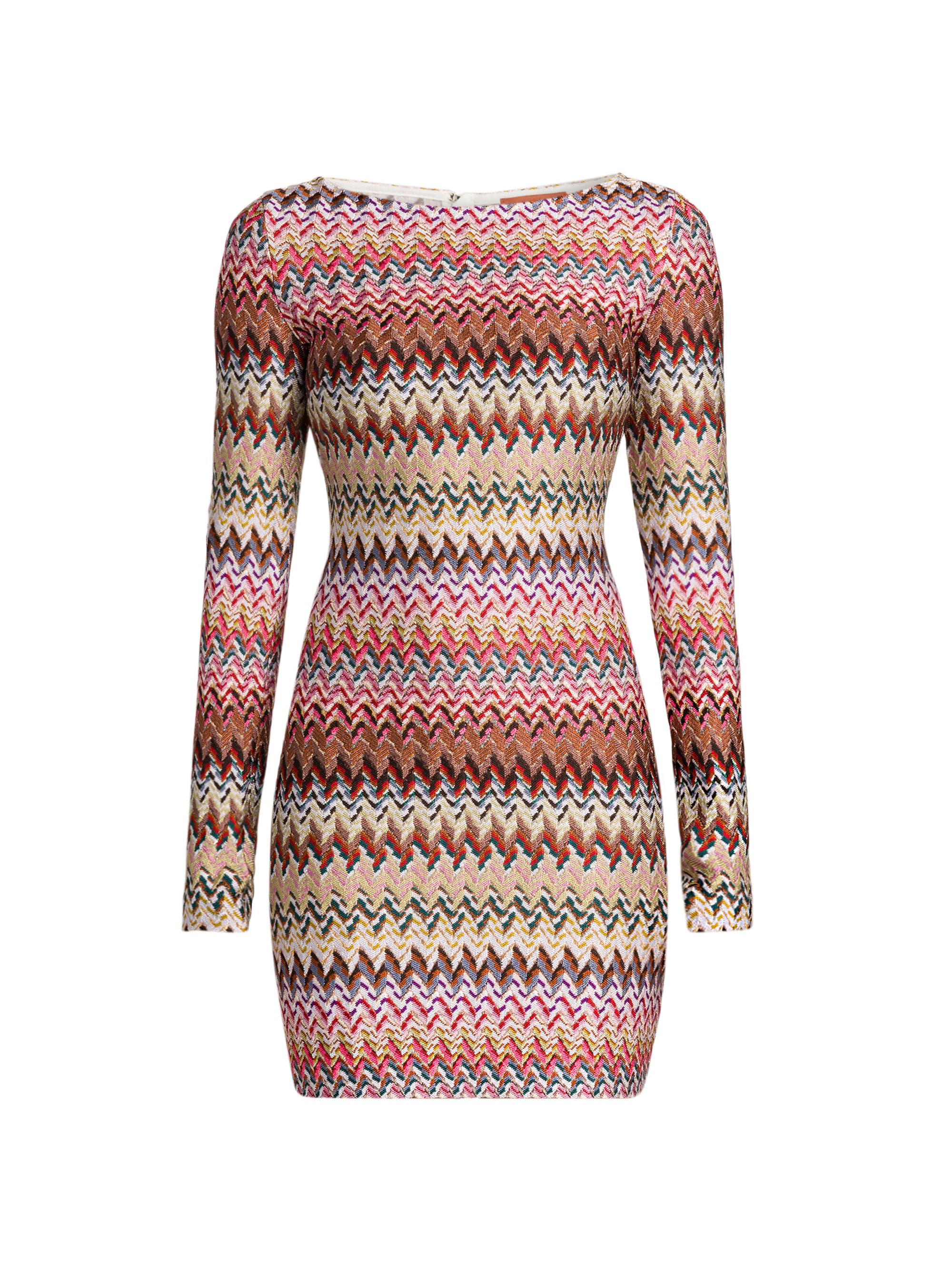 Missoni Zig-Zag Knit Boatneck Minidress | Saks Fifth Avenue