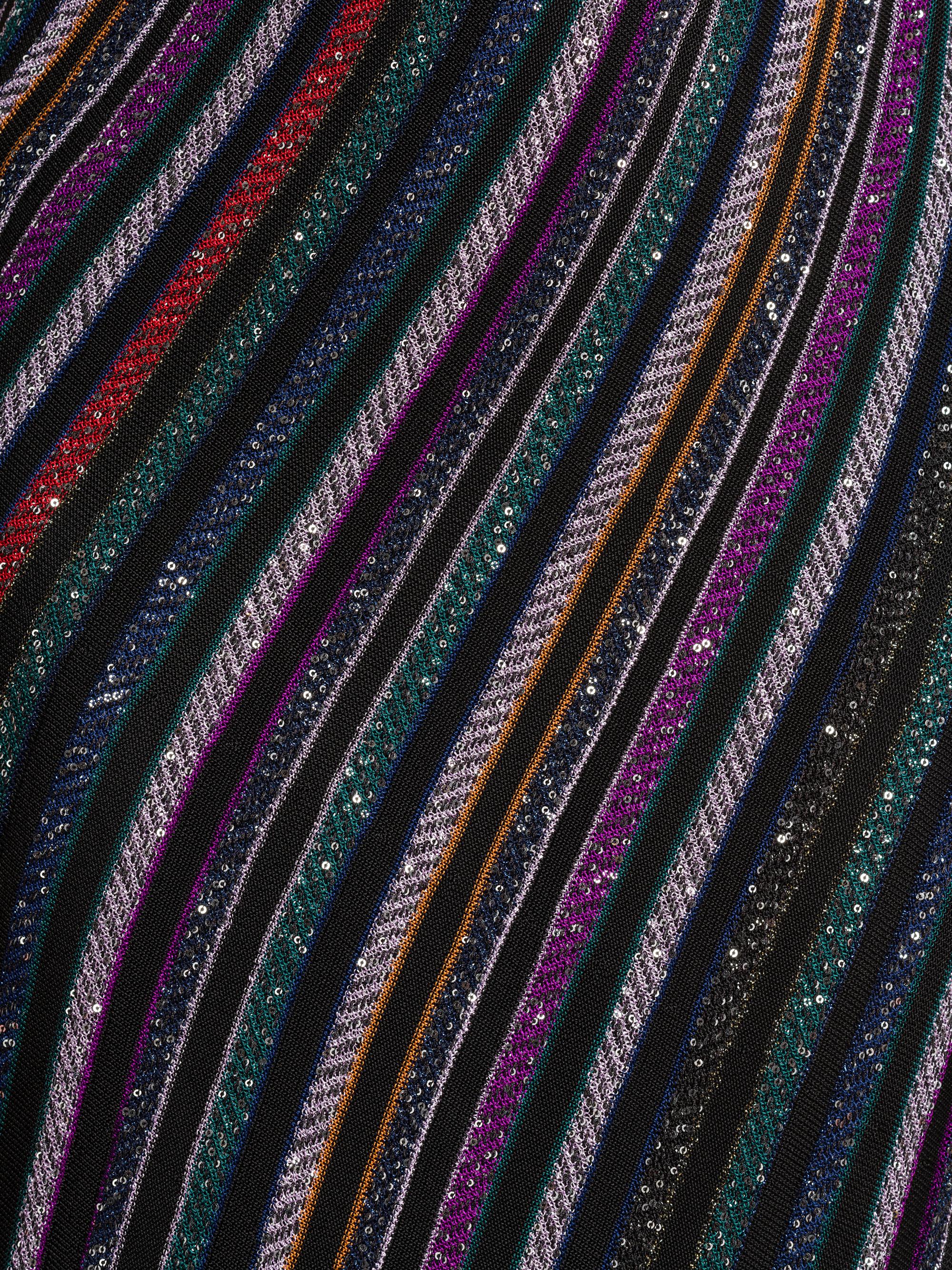 Missoni Metallic Striped Knit Open-Back Gown | Saks Fifth Avenue
