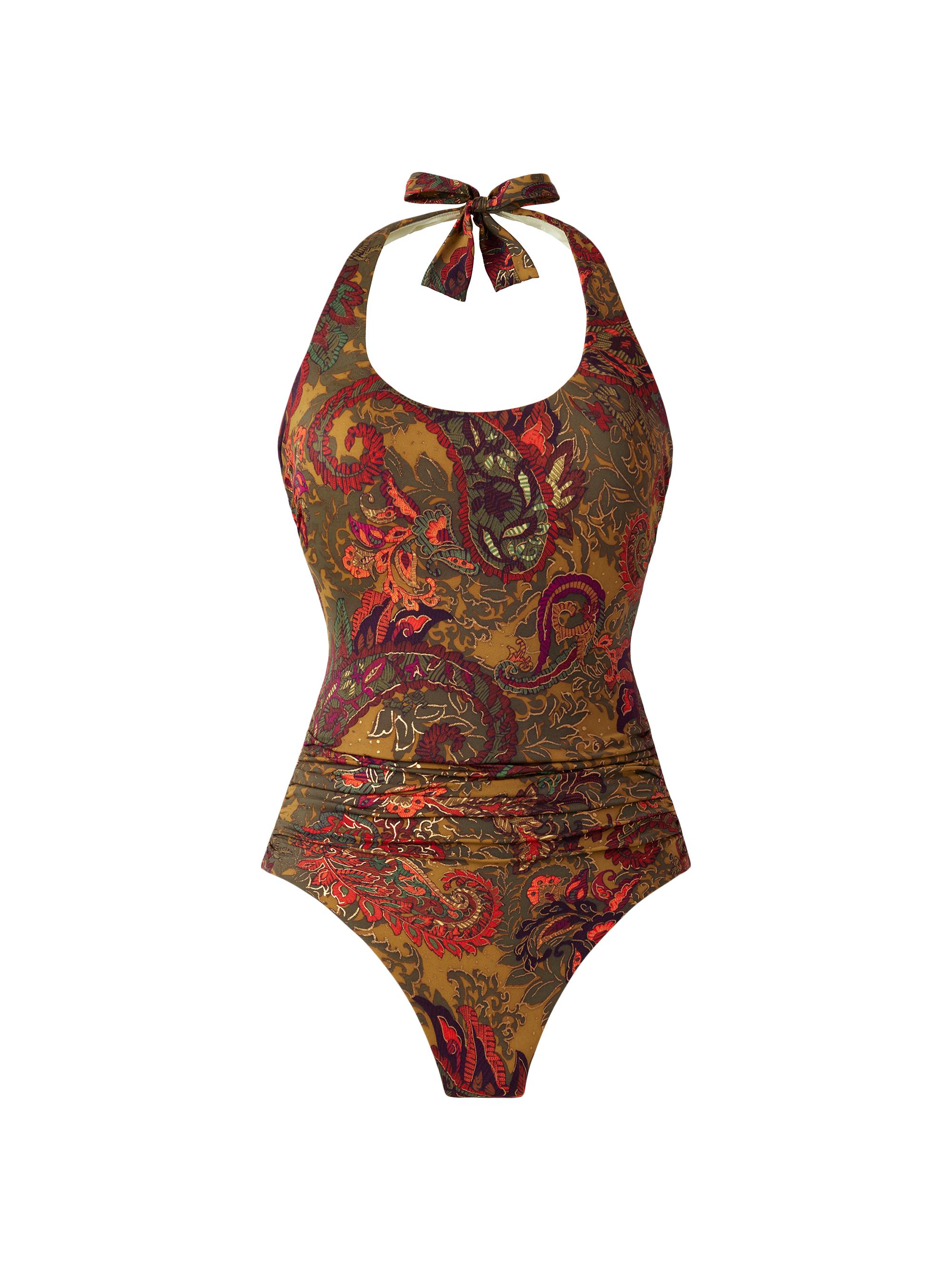 Miraclesuit Swim Women's Perissa Rock Halterneck Paisley One-Piece Swimsuit
