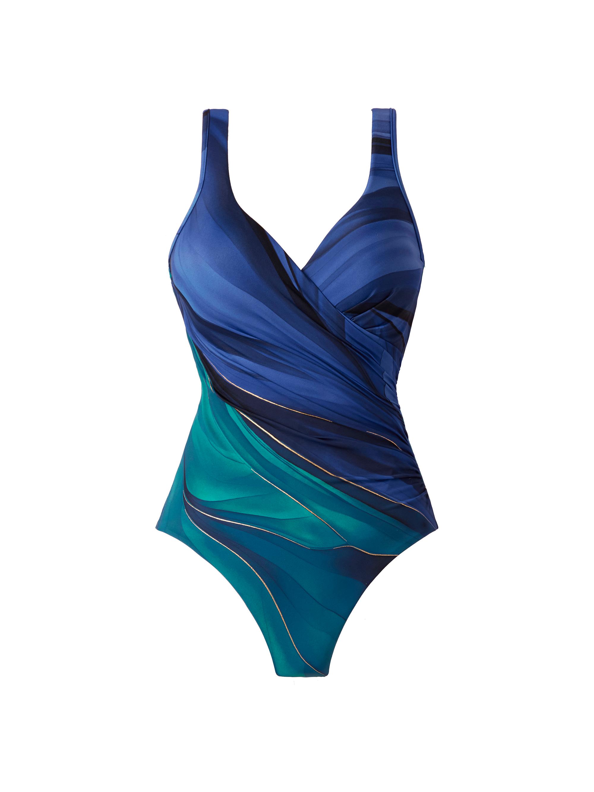 Miraclesuit Swim Women's Maldiva Underwire One-Piece Swimsuit - Blue Multi