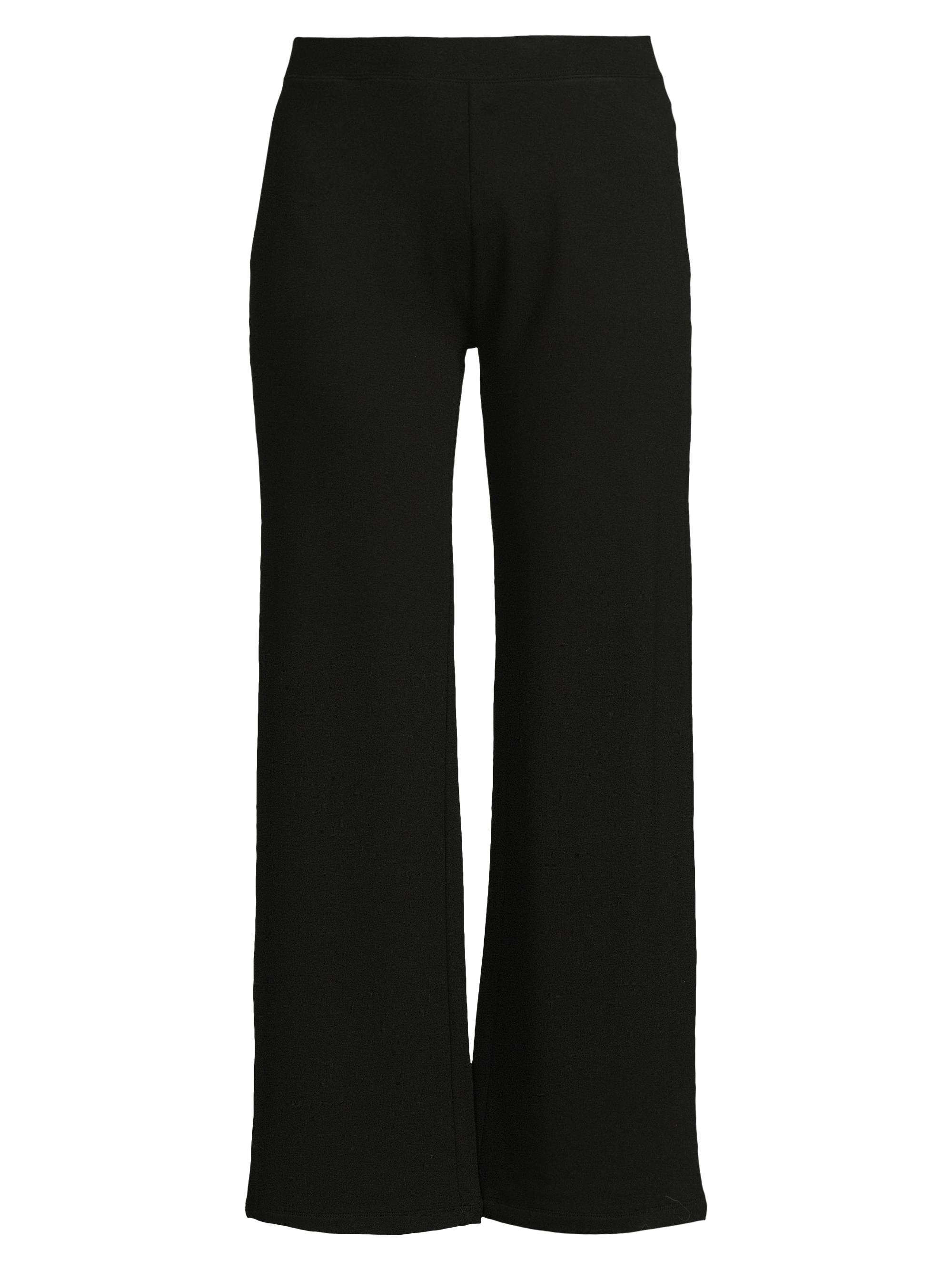 Majestic Filatures Women's French Terry Wide-Leg Pants - Noir