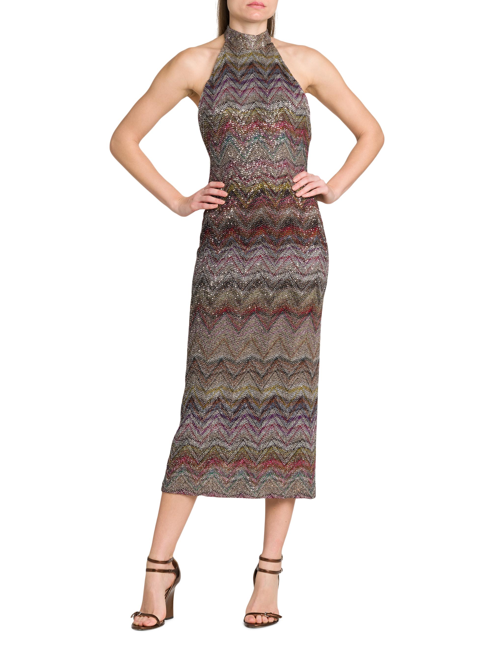 Missoni - Midi dress with Halter neck, Women, Multicoloured, Size: 44