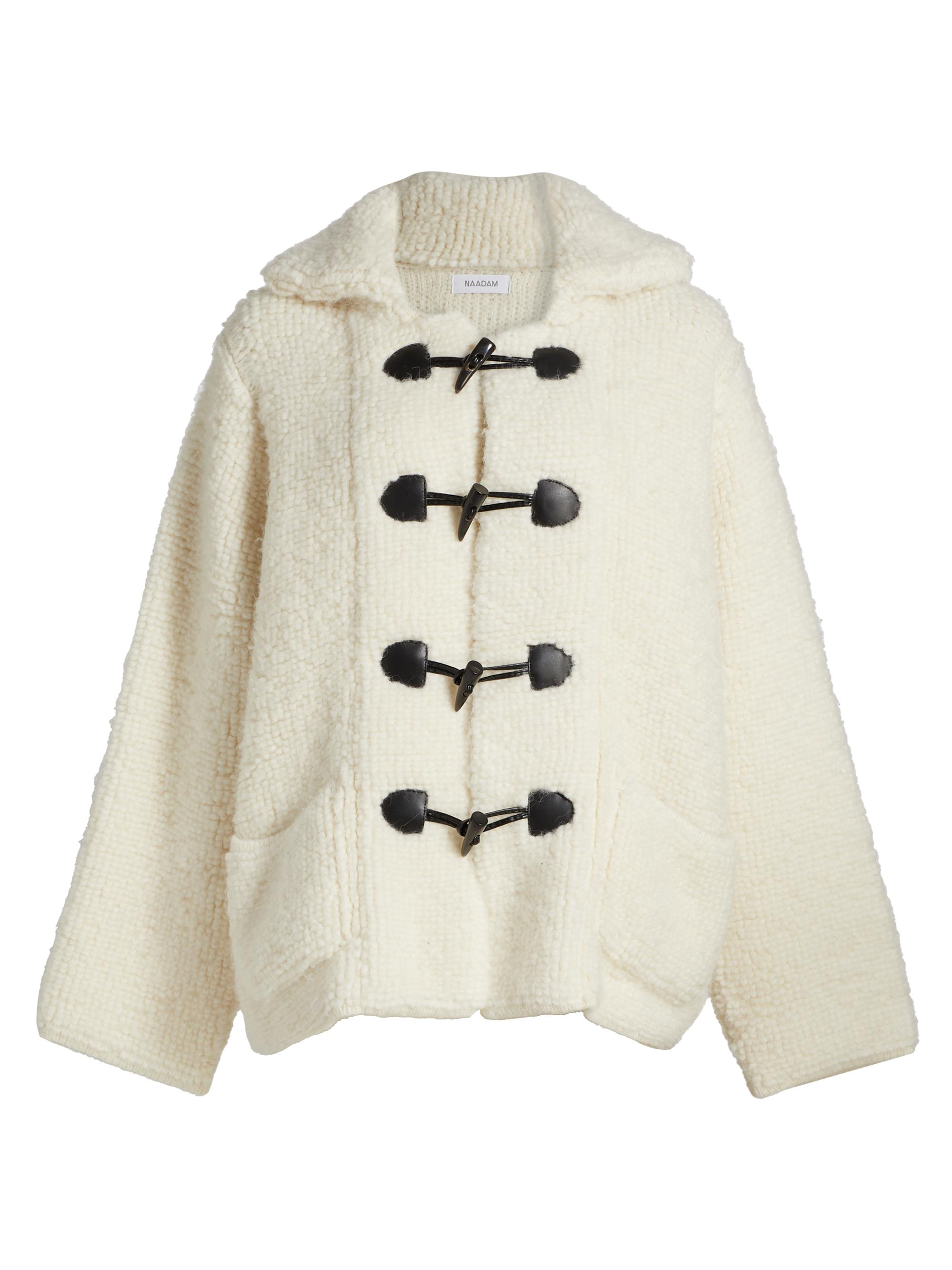 Naadam Women's Toggle Alpaca Wool-Blend Coat - White