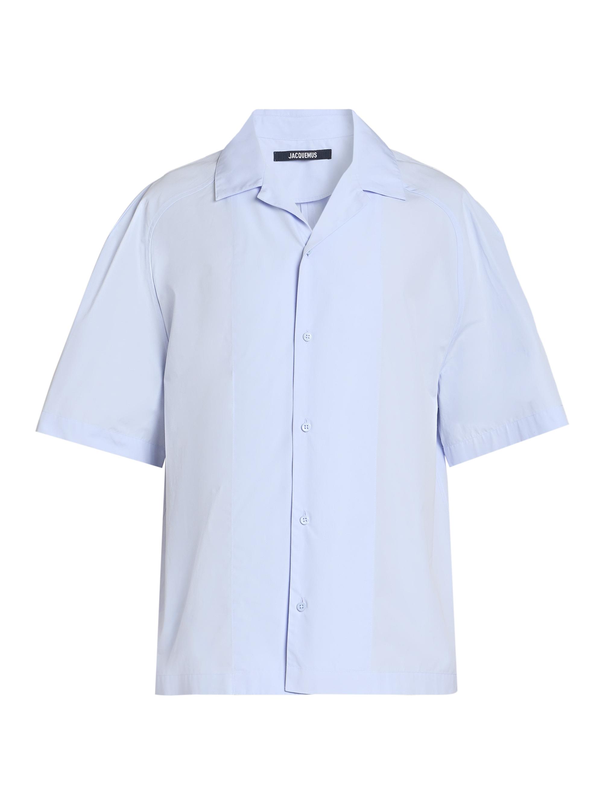 Jacquemus Men's Fonccio Cotton Camp Shirt -  Signature Blue