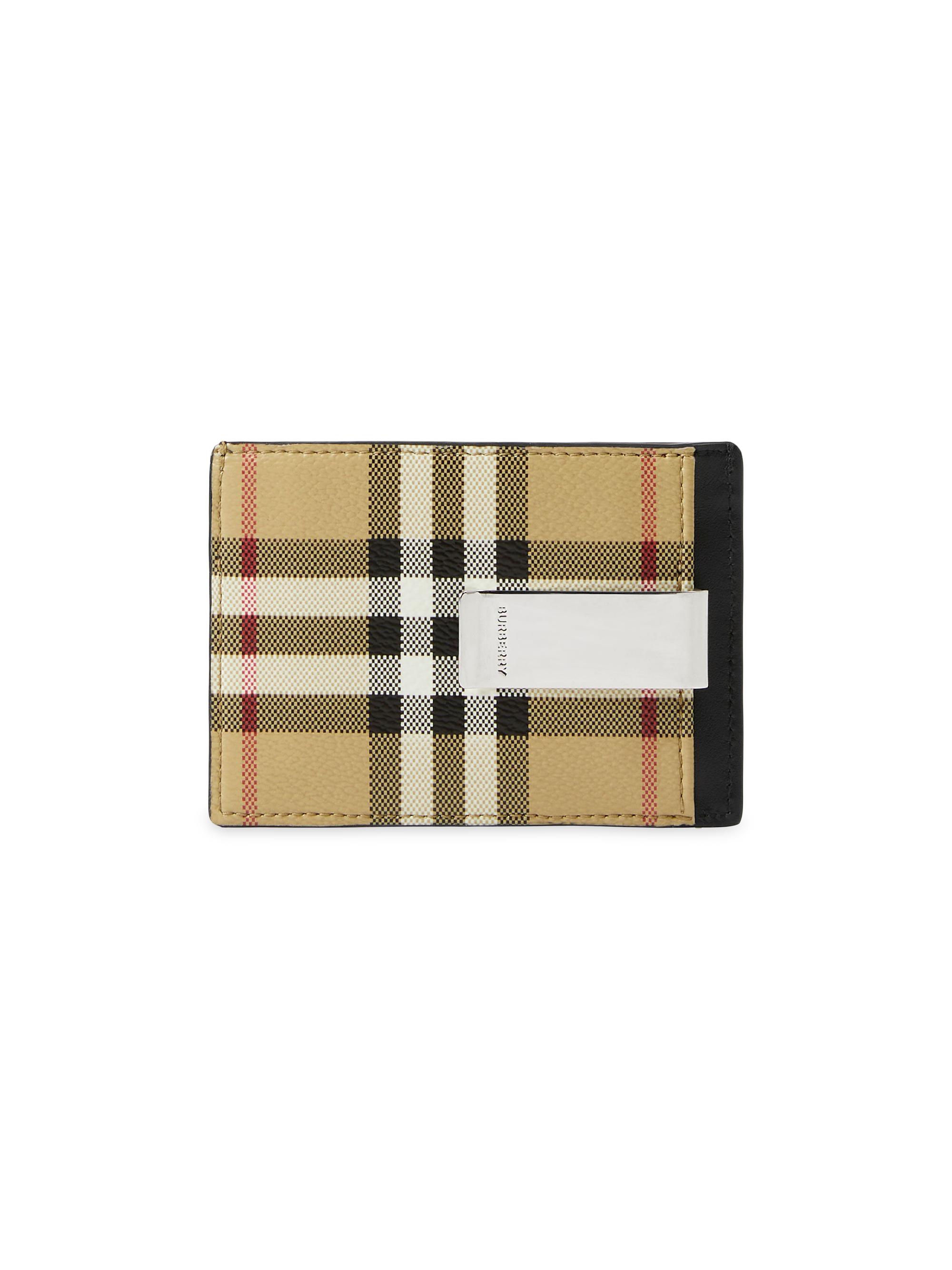Burberry Check Clip Card Case | Saks Fifth Avenue