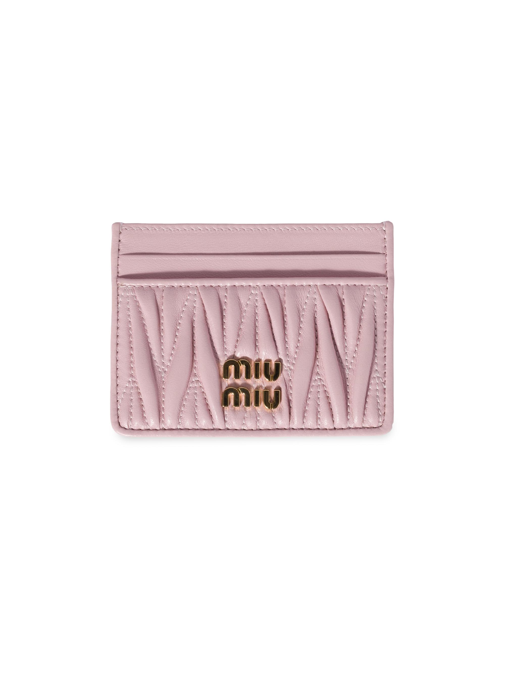 Miu Miu Matelassé Nappa Leather Card Holder | Saks Fifth Avenue