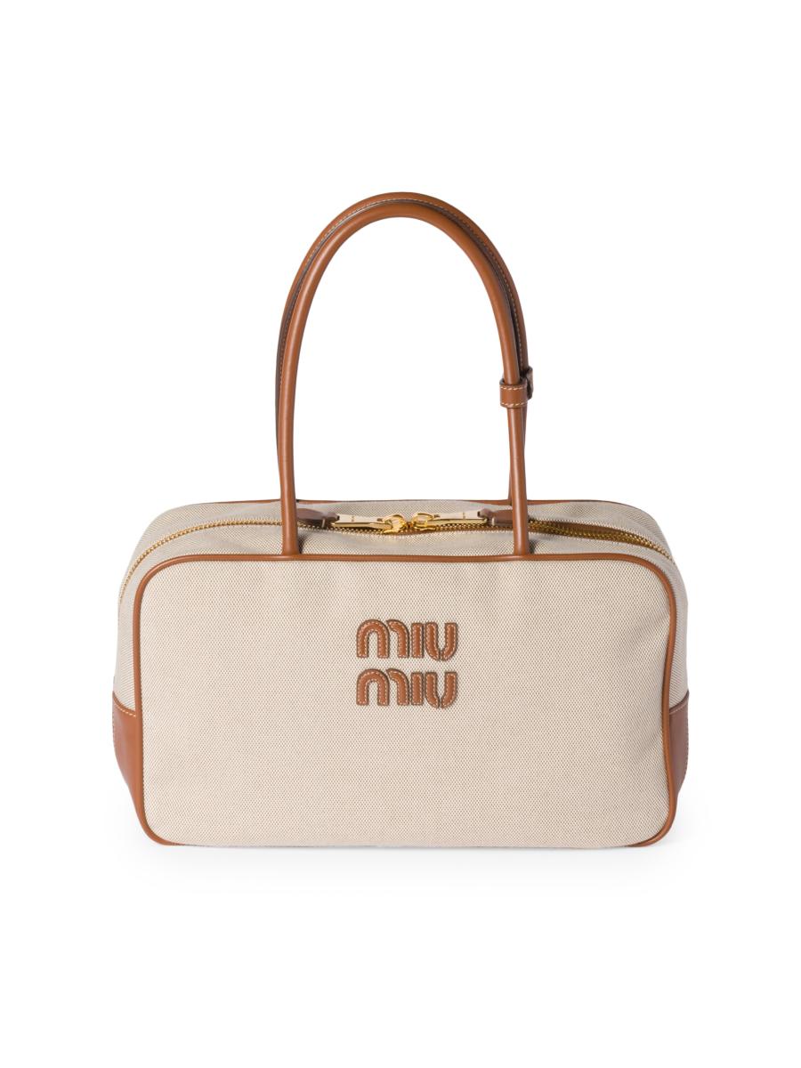 【Miu Miu】Leather Beau bag レザーボーバッグ Miu Miu Leather Beau Bag | Black | FARFETCH