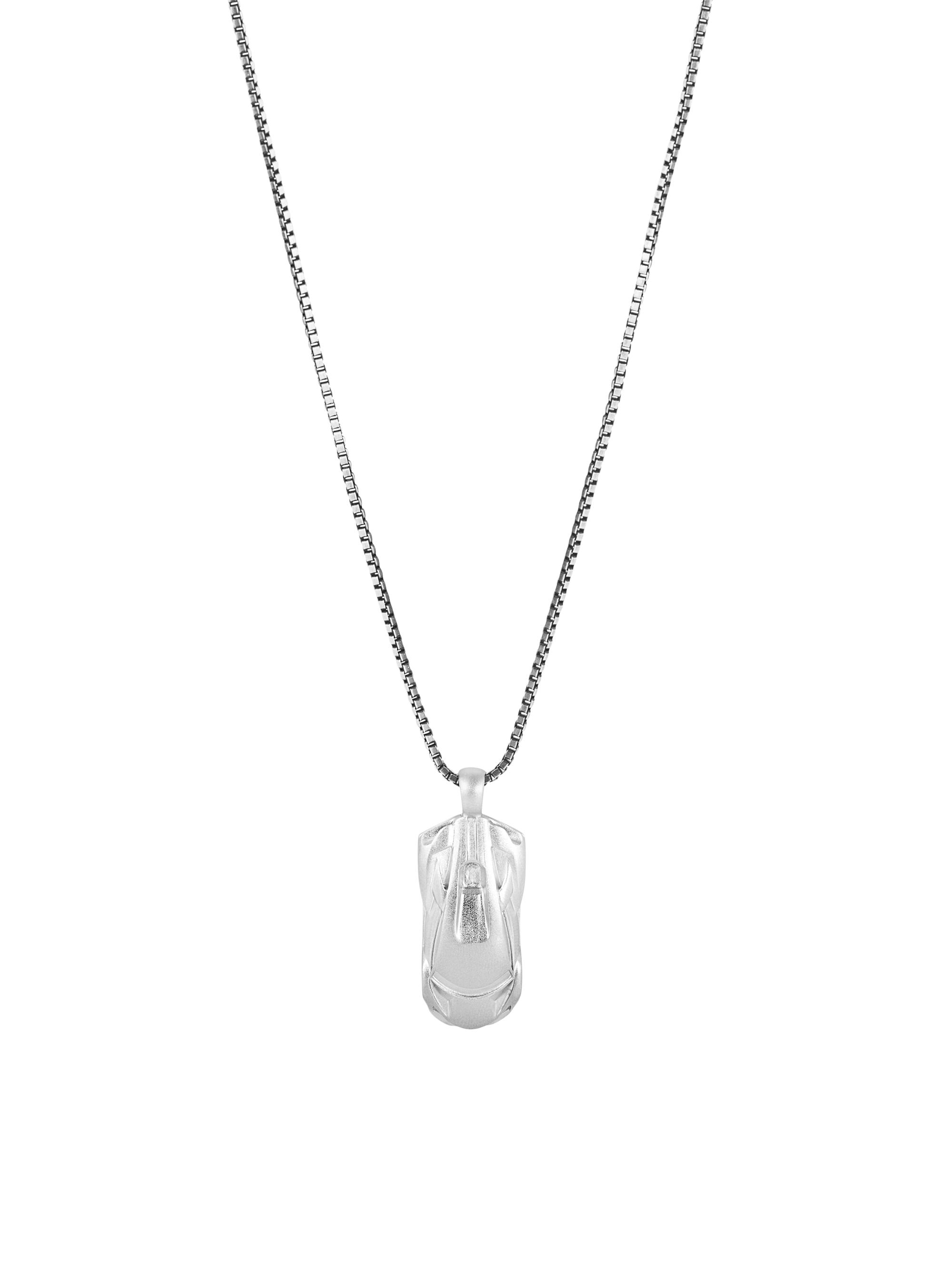 Tateossian Men's  x Lamborghini Sterling Silver Car Necklace - Silver
