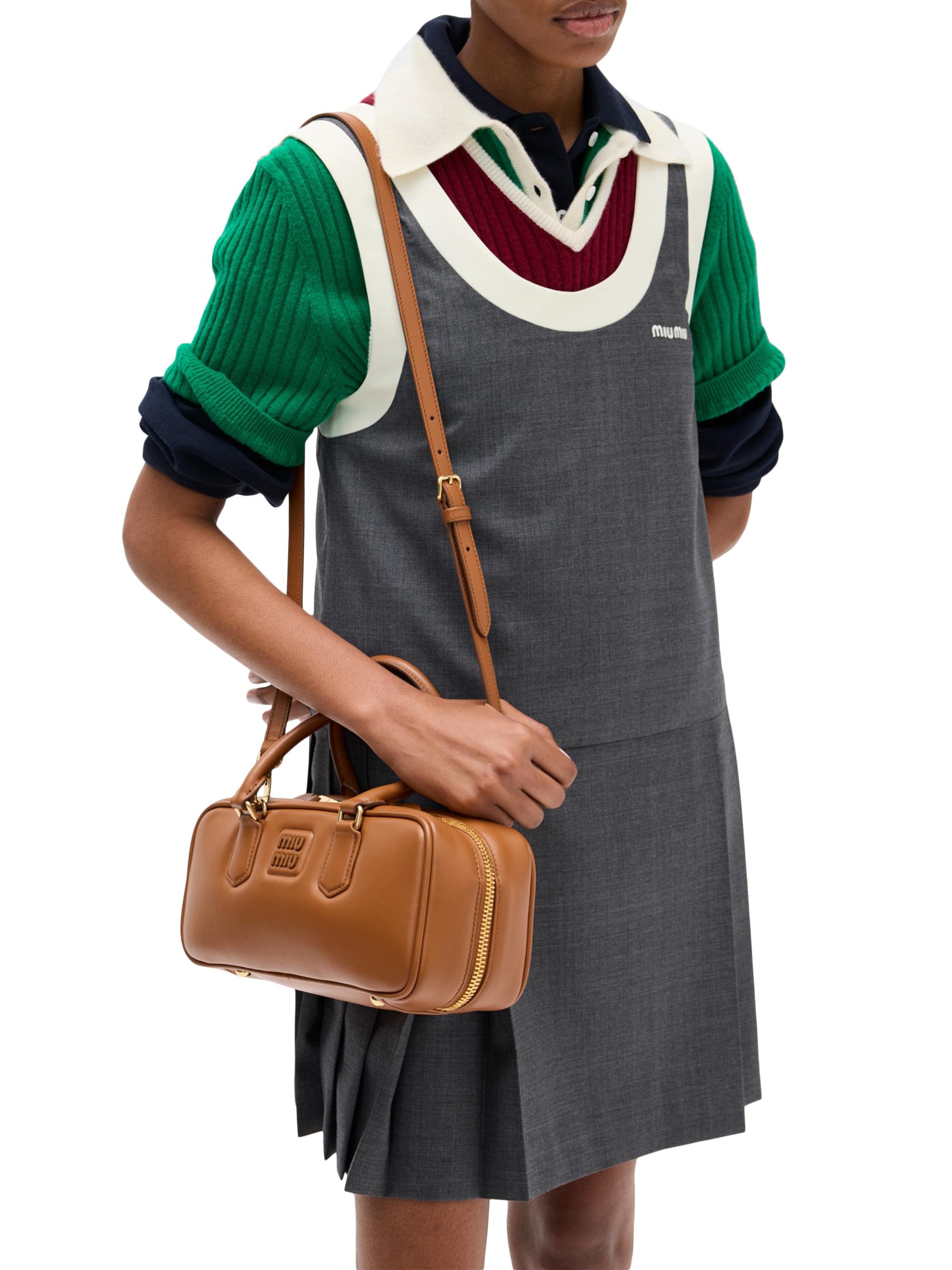 Miu Miu Arcadie Leather Top Handle Bag | Saks Fifth Avenue