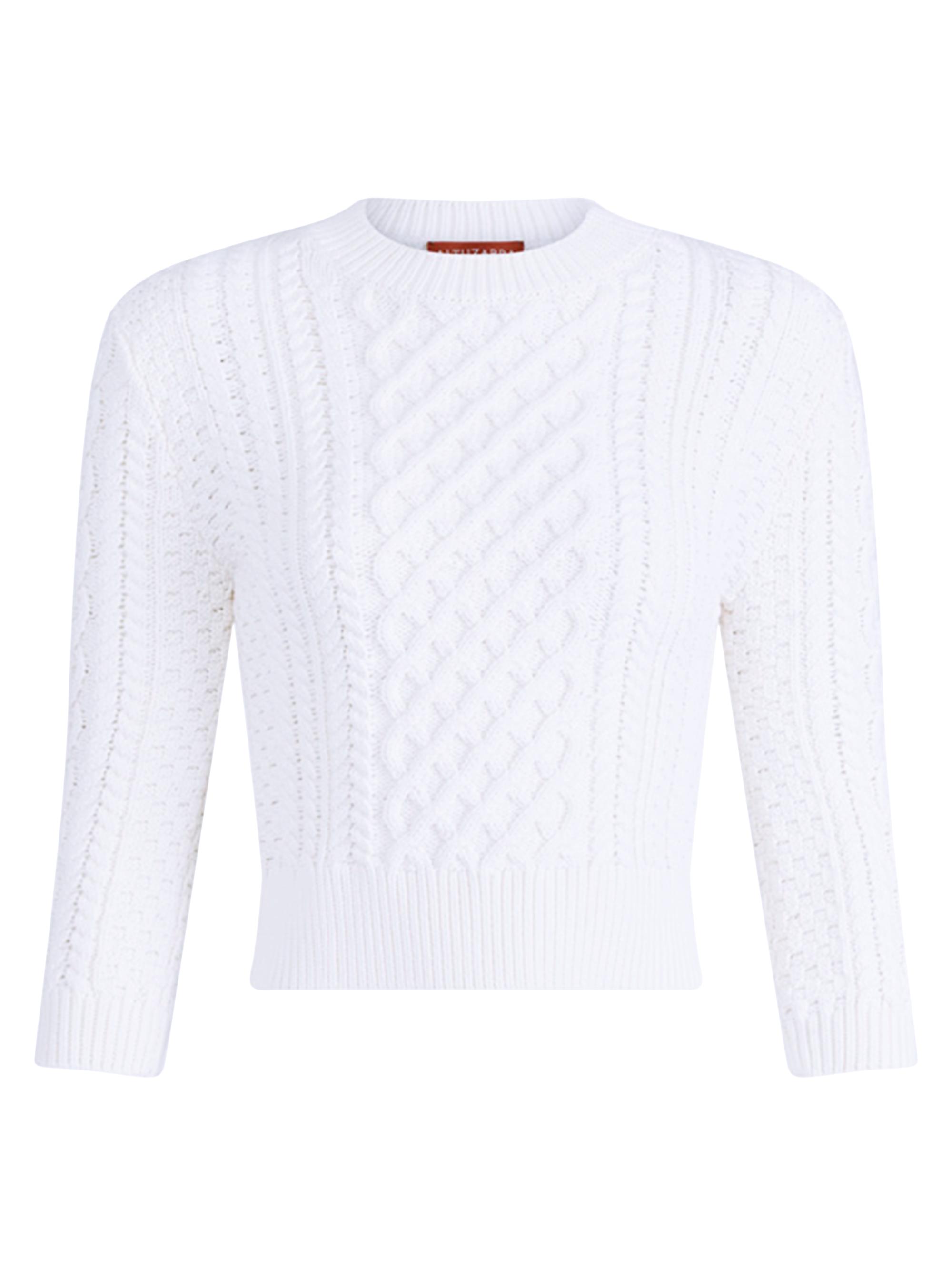 Altuzarra Women's Cabbie Cable-Knit Cotton-Blend Sweater - Optic White