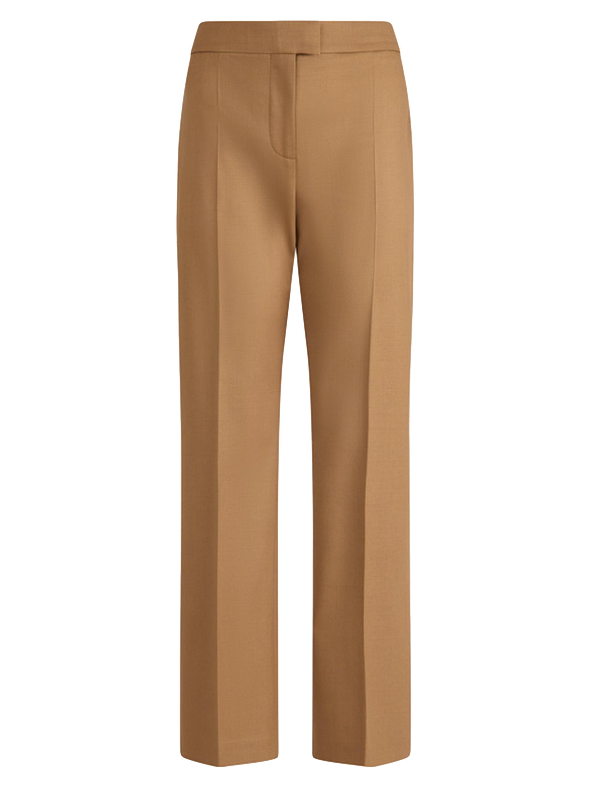Max Mara Studio Marusca Belted Wool High-Rise Straight-Leg Pants