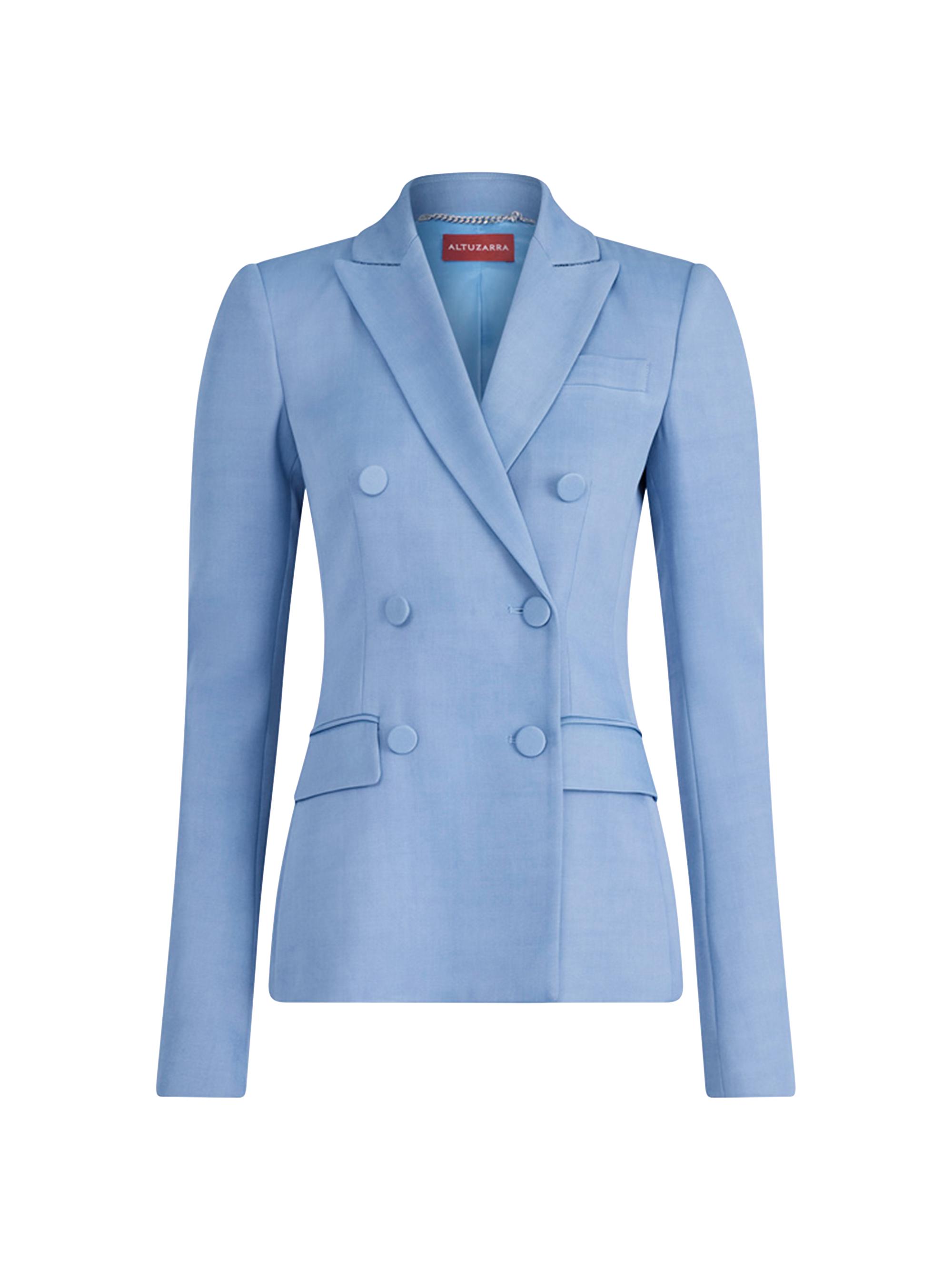 Altuzarra Women's Indiana Virgin Wool Blend Double-Breasted Jacket - Amsonia